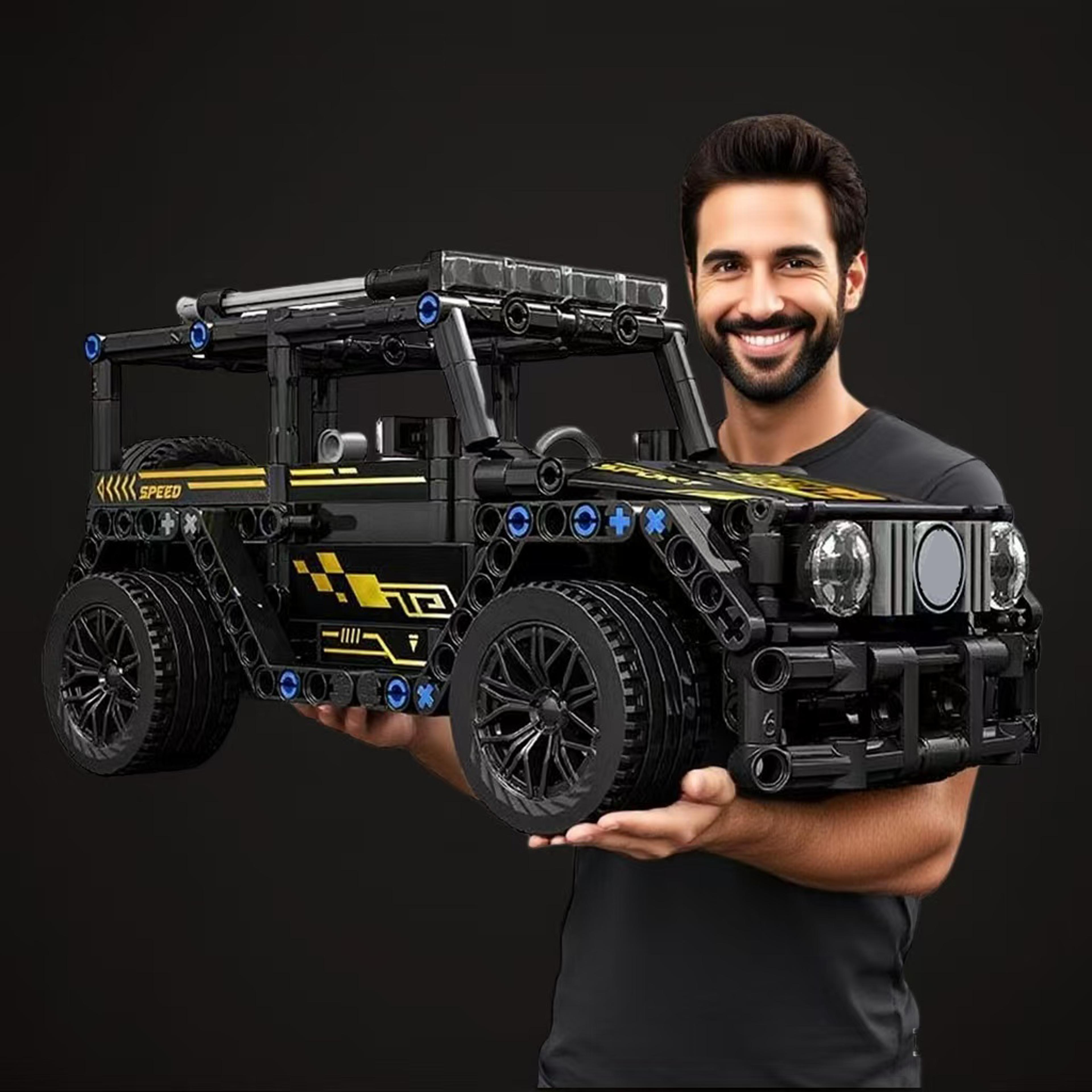 black car building blocks set for creative construction and imaginative play for teens and adults