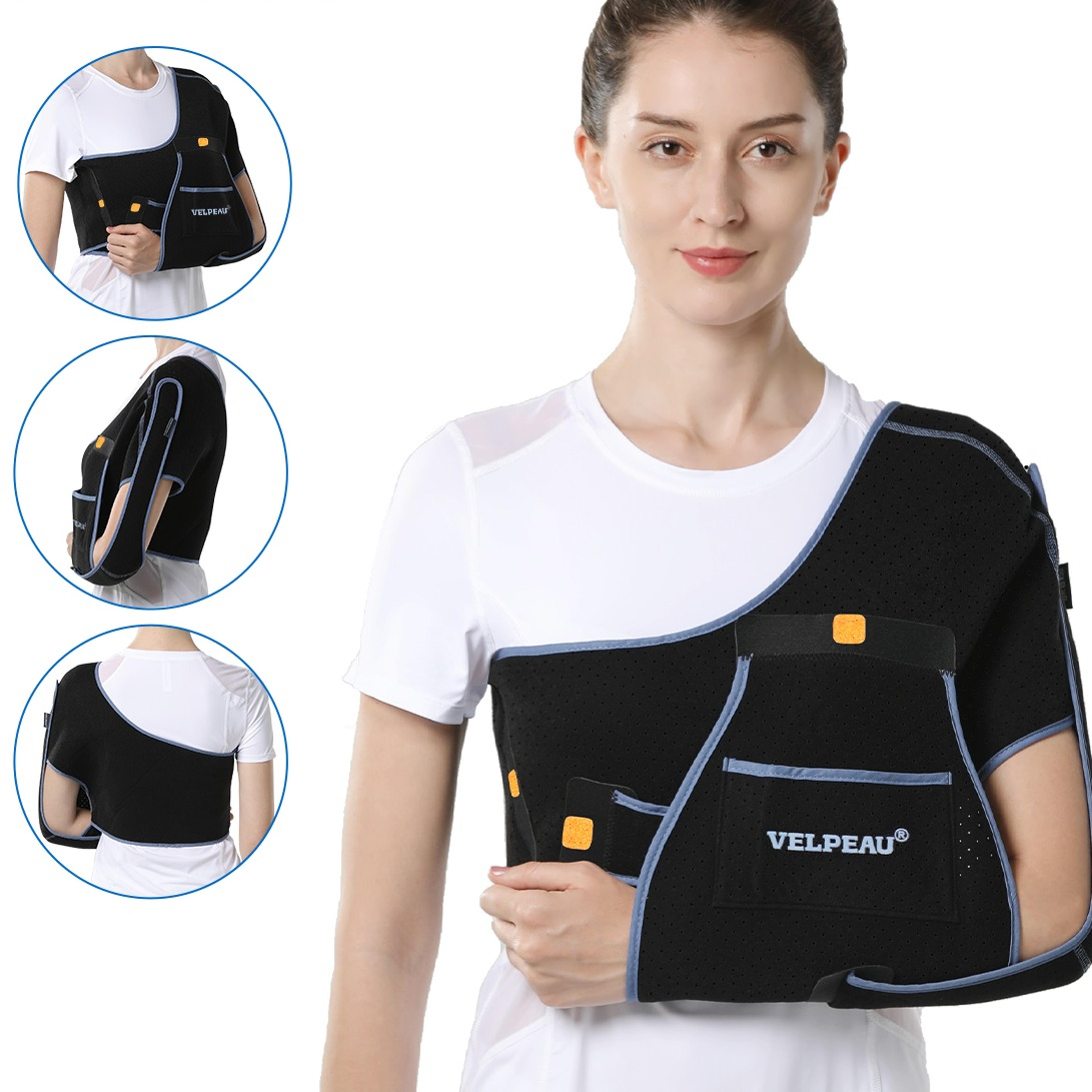 adjustable breathable shoulder sling for arm support and immobilization
