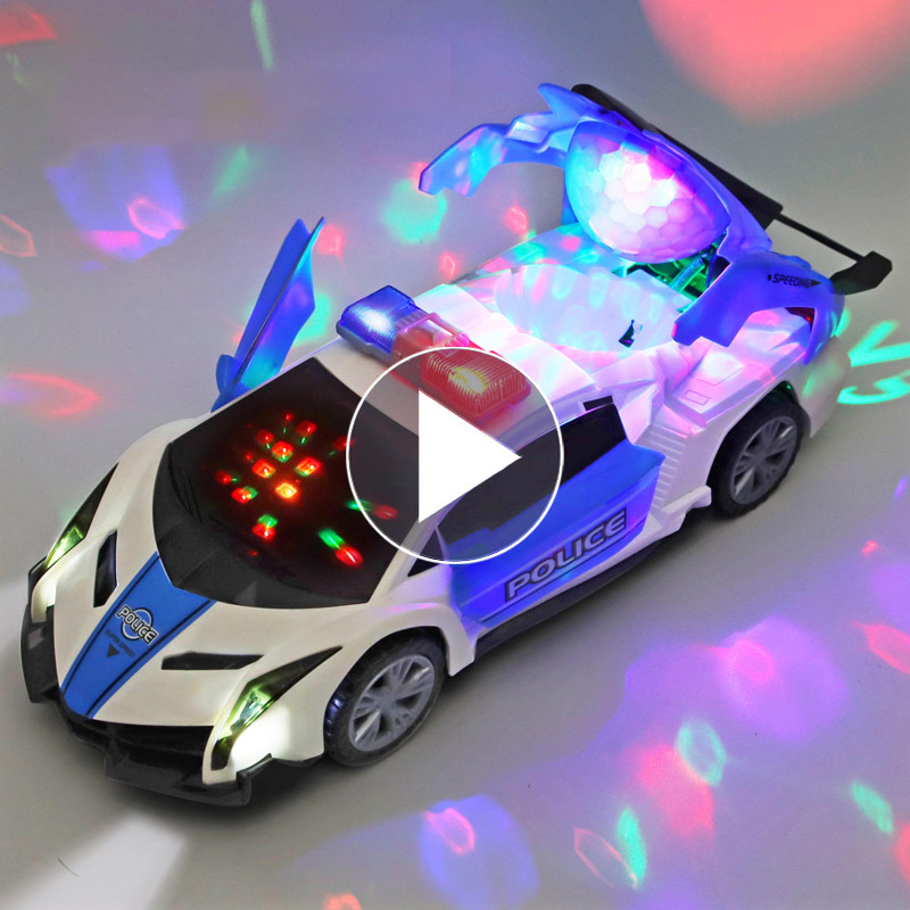 electric dancing rotating transforming toy car with color options