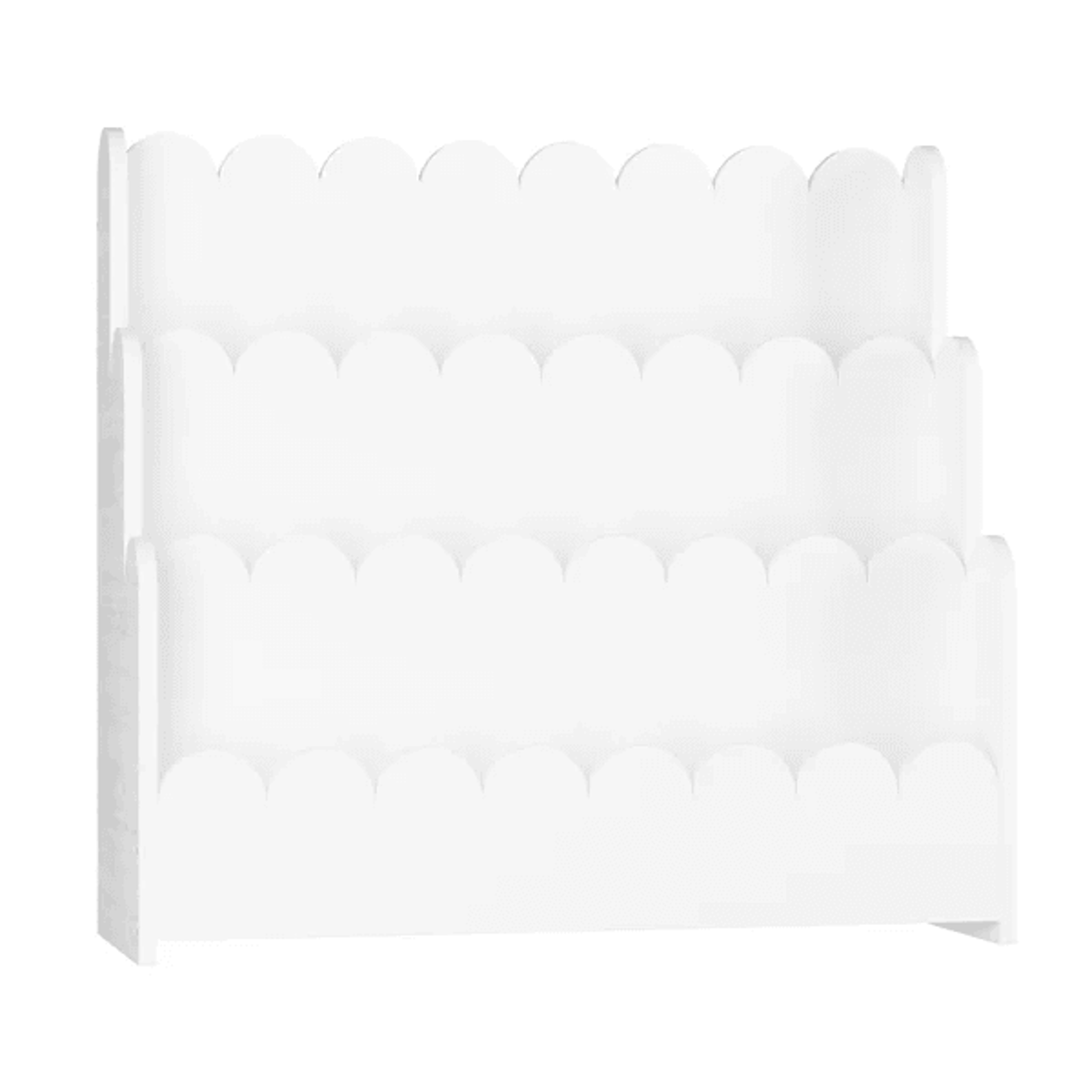 Scalloped Wooden Kids Bookshelf Montessori Toddler Bookcase Organizer 5
