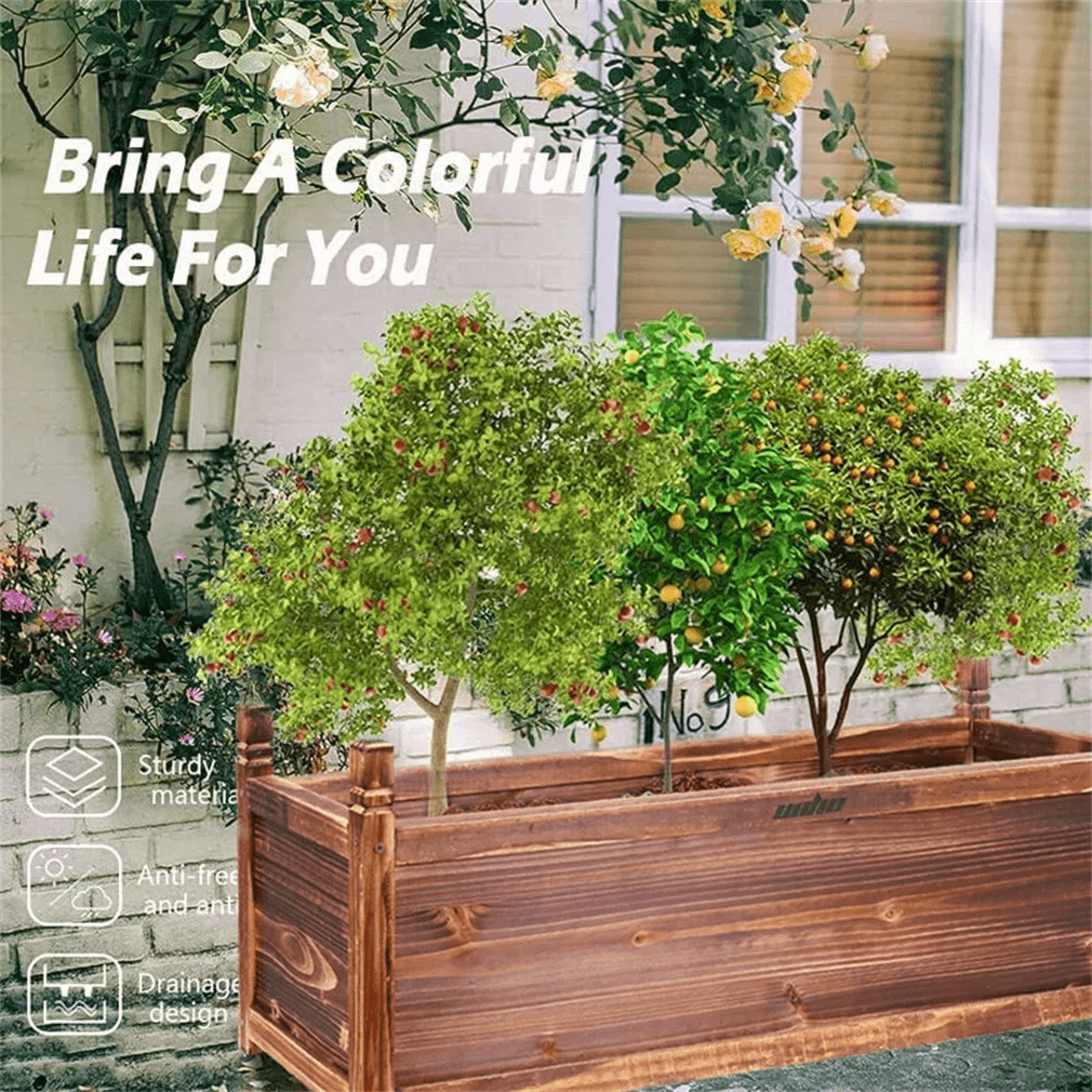 6 Tier Bamboo Plant Stand With MultiLevel Flower Display Shelves 3