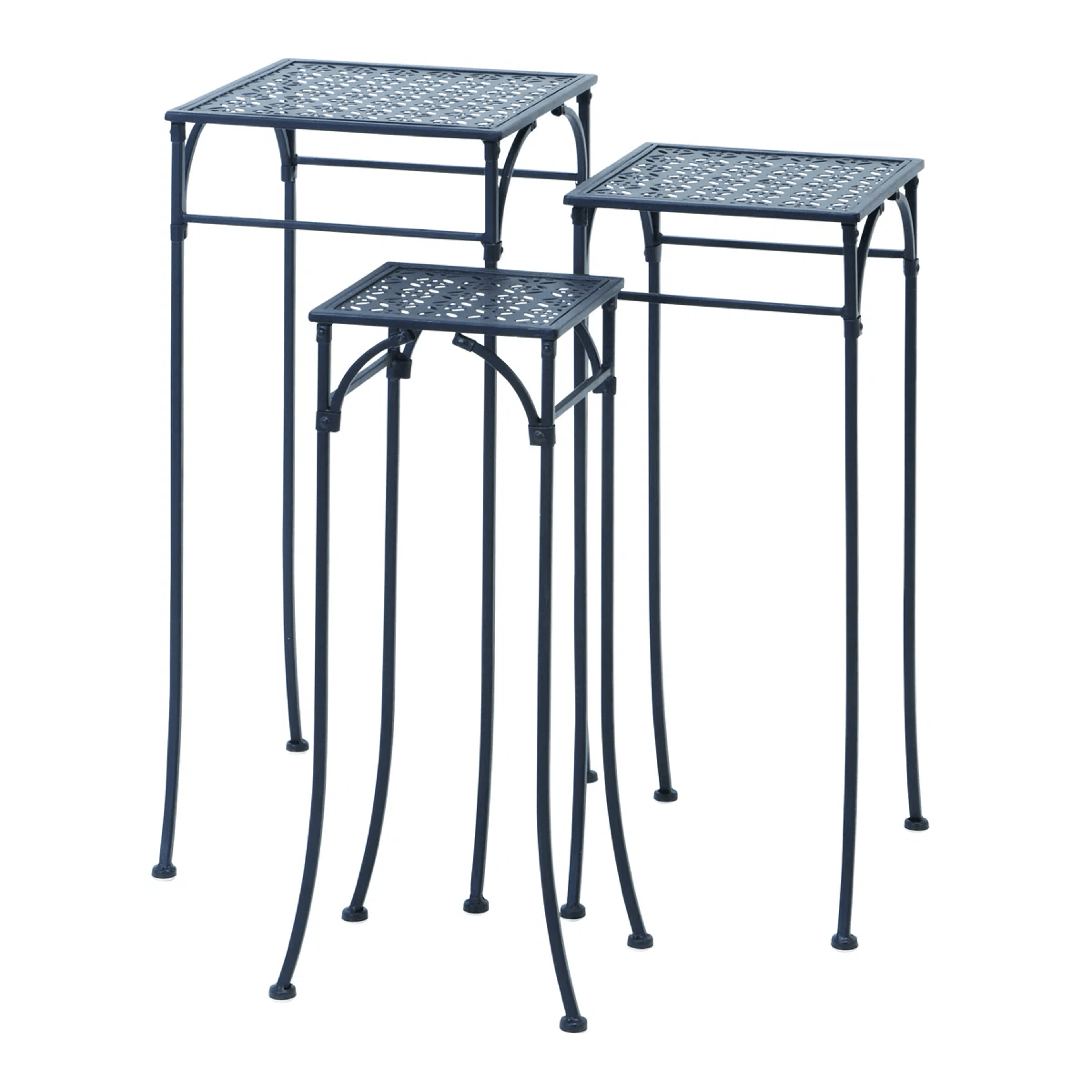 black metal nesting plant stand set of 3 for indoor and outdoor use