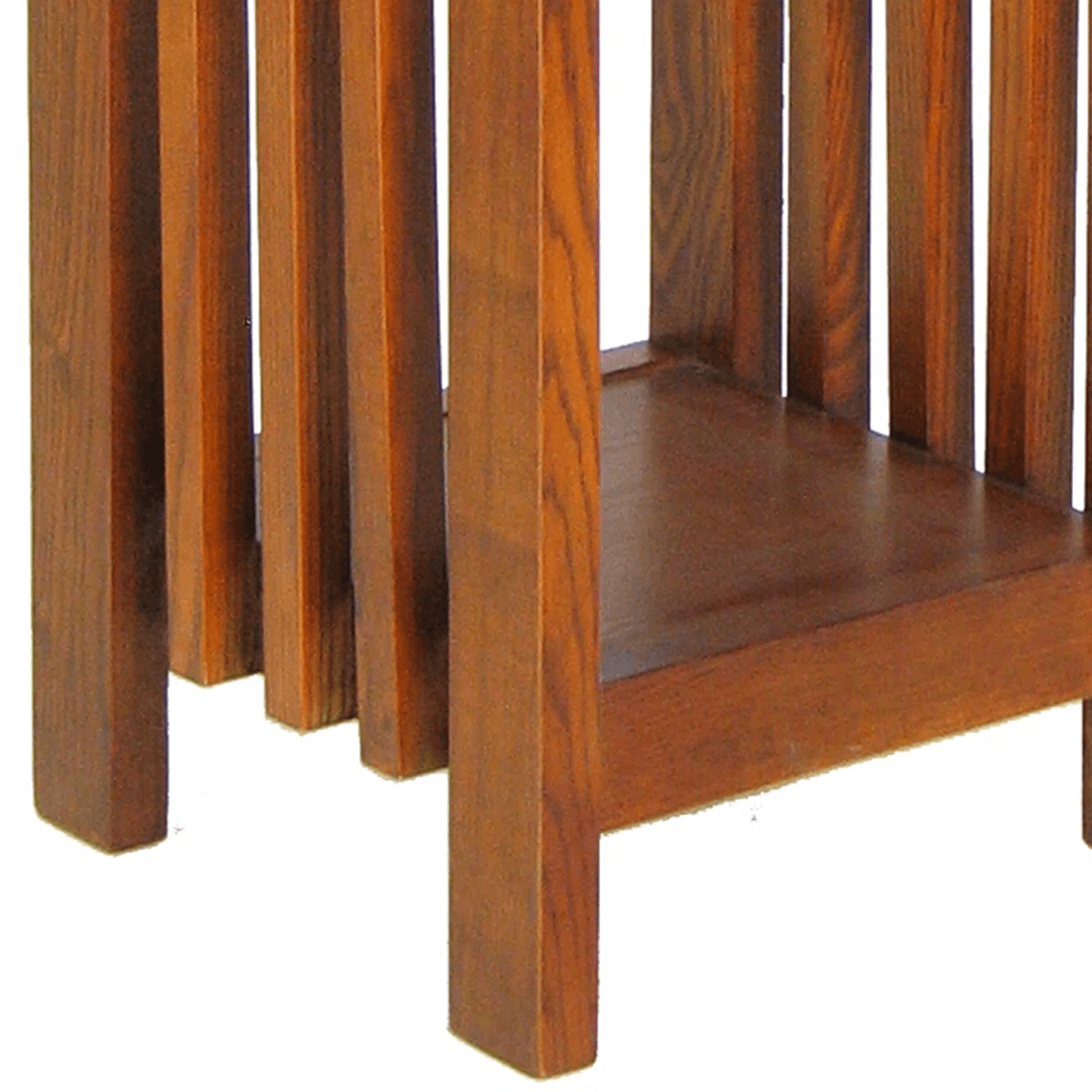 2 Tier Solid Birch Wood Plant Stand With Slatted Shelves 10