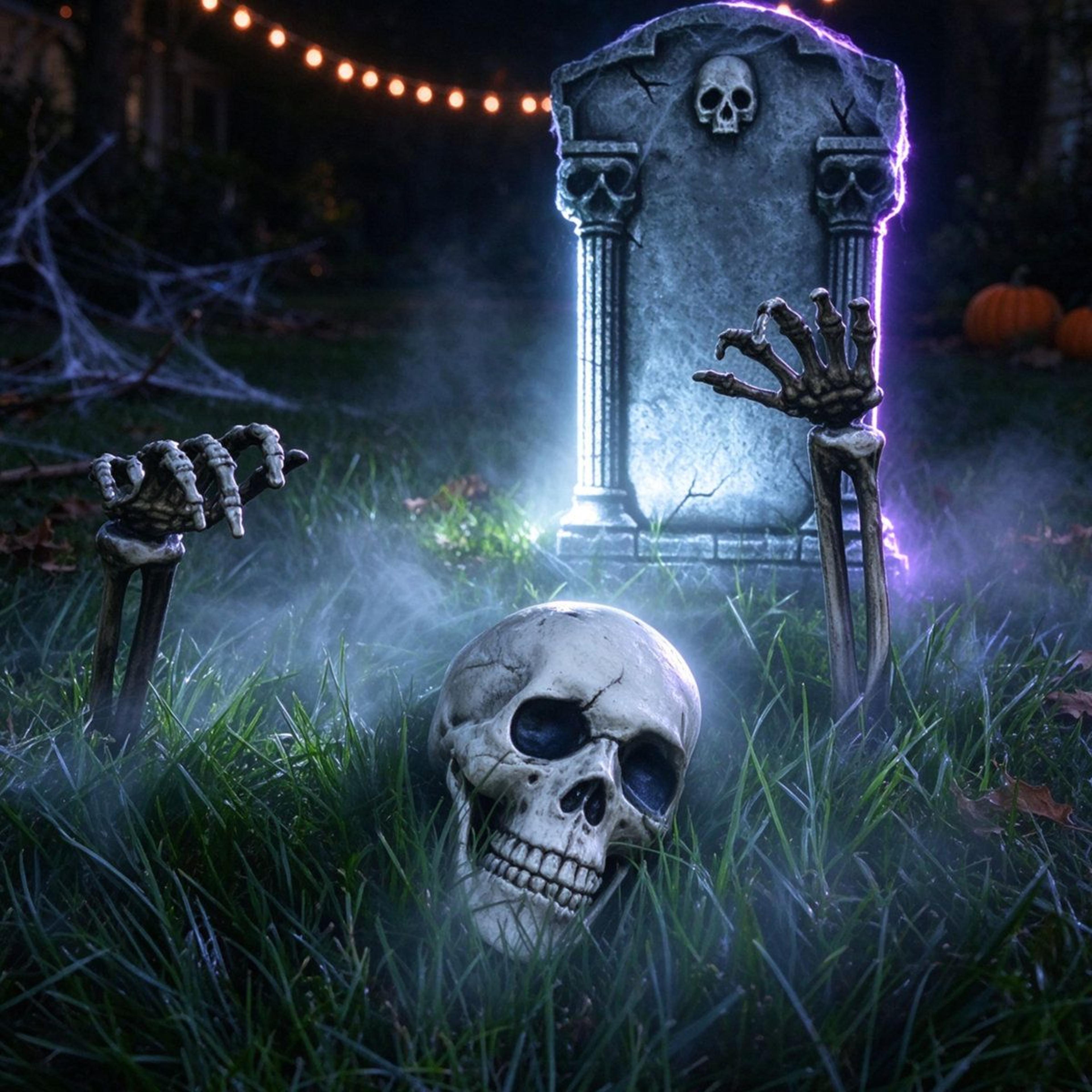 Halloween Skeleton Groundbreaker Yard Stakes For Outdoor Graveyard Decor 1