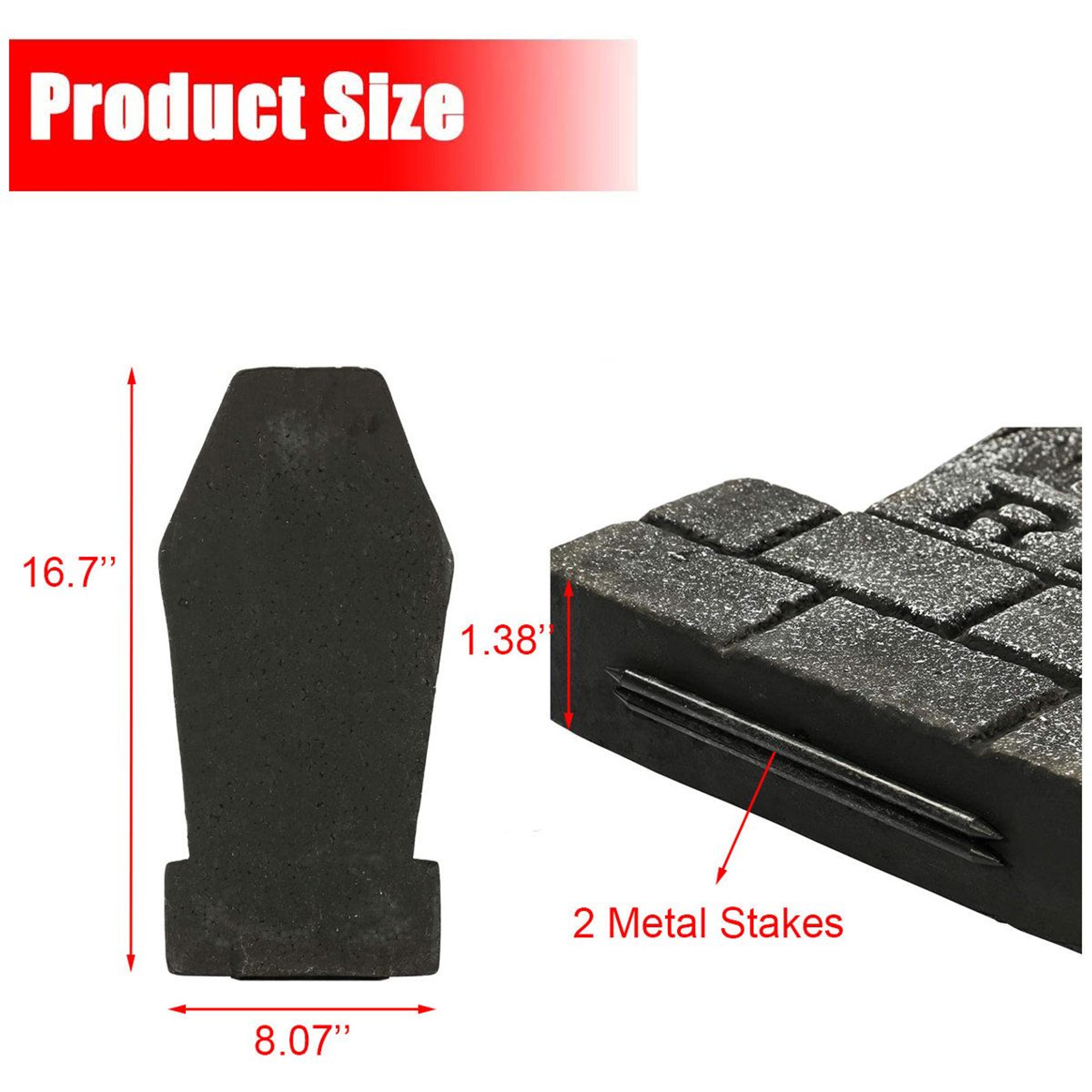 5 Piece Halloween Foam Tombstone Decorations With Metal Stakes For Yard 0