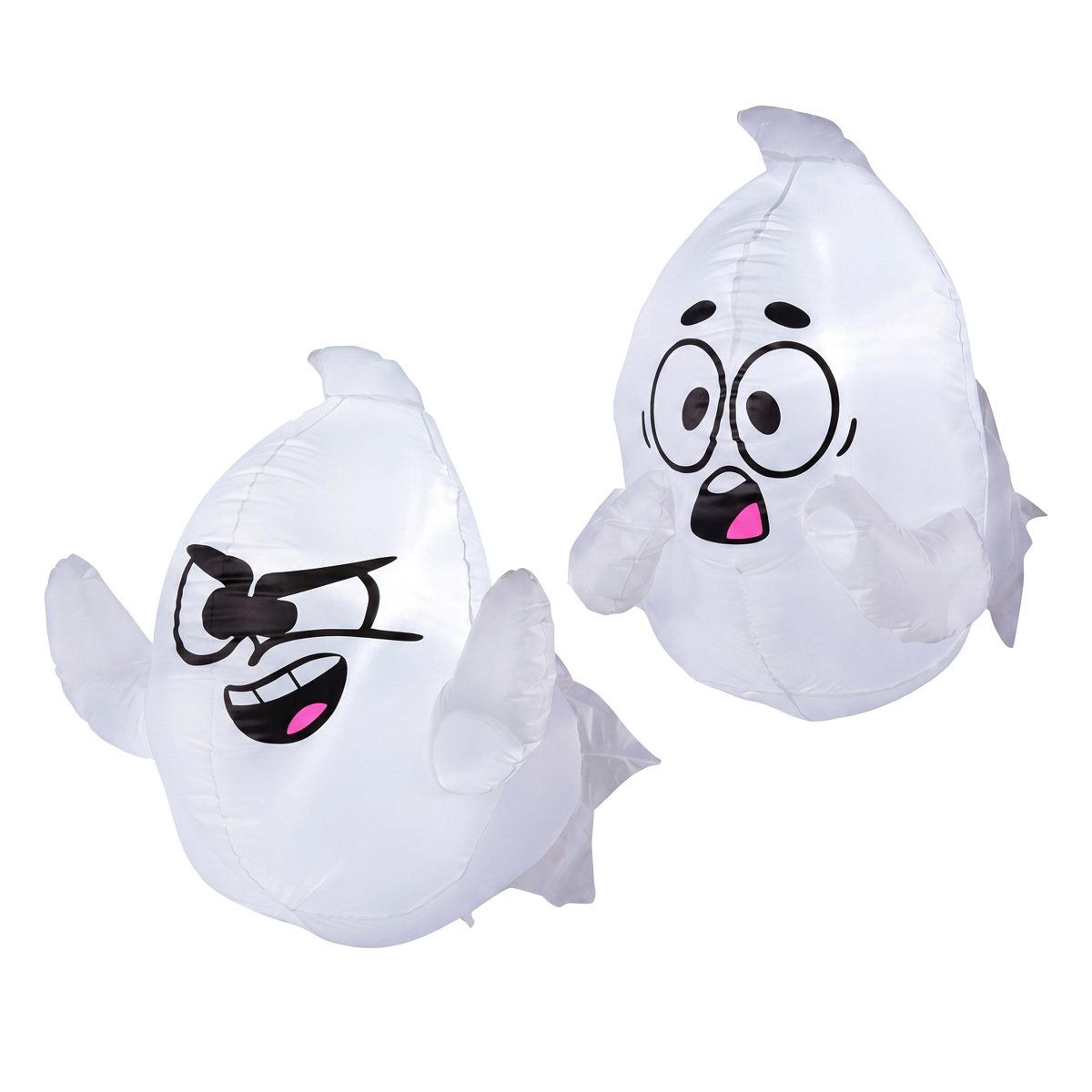 2 pack halloween inflatable window ghost decorations with led lights