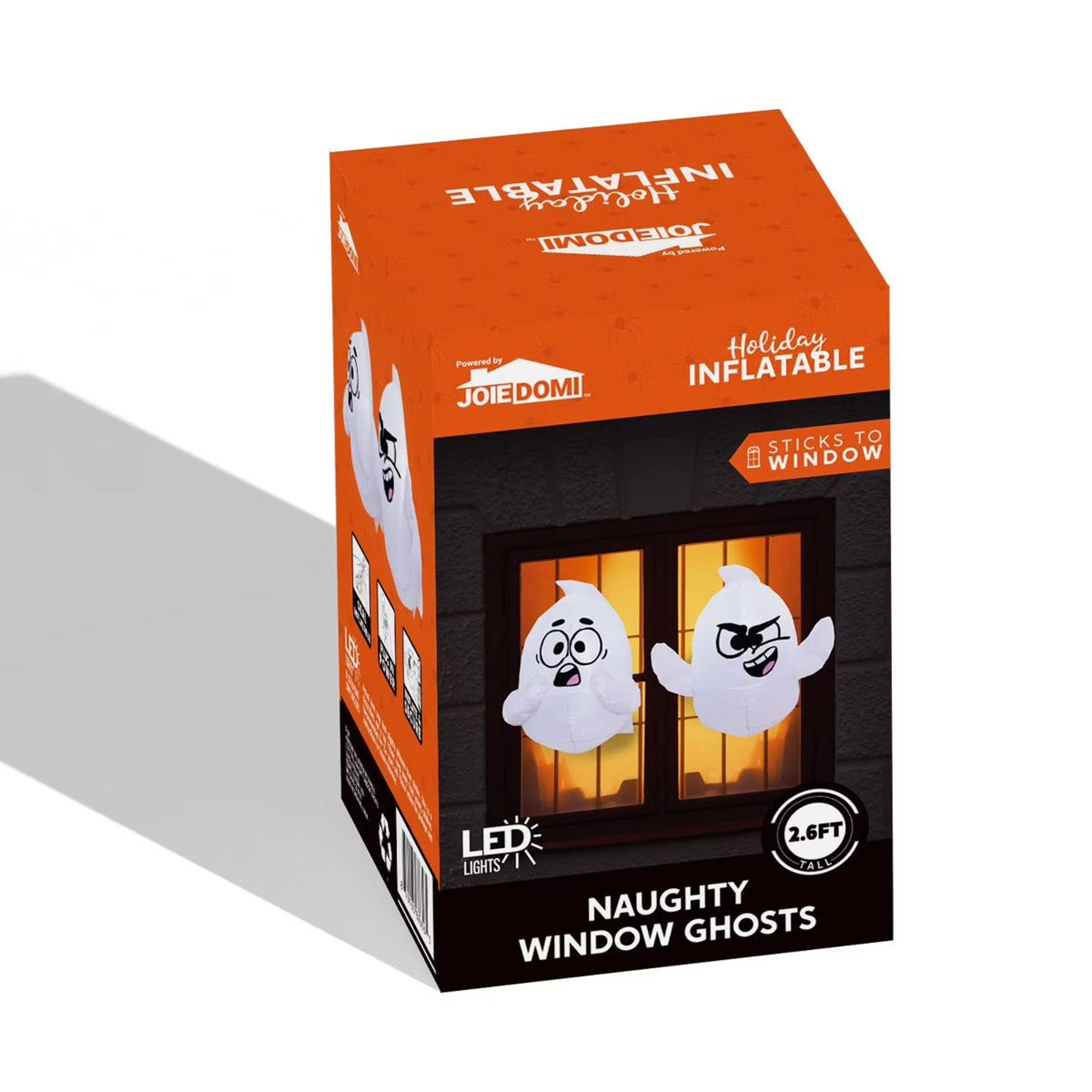 2 Pack Halloween Inflatable Window Ghost Decorations With LED Lights 3