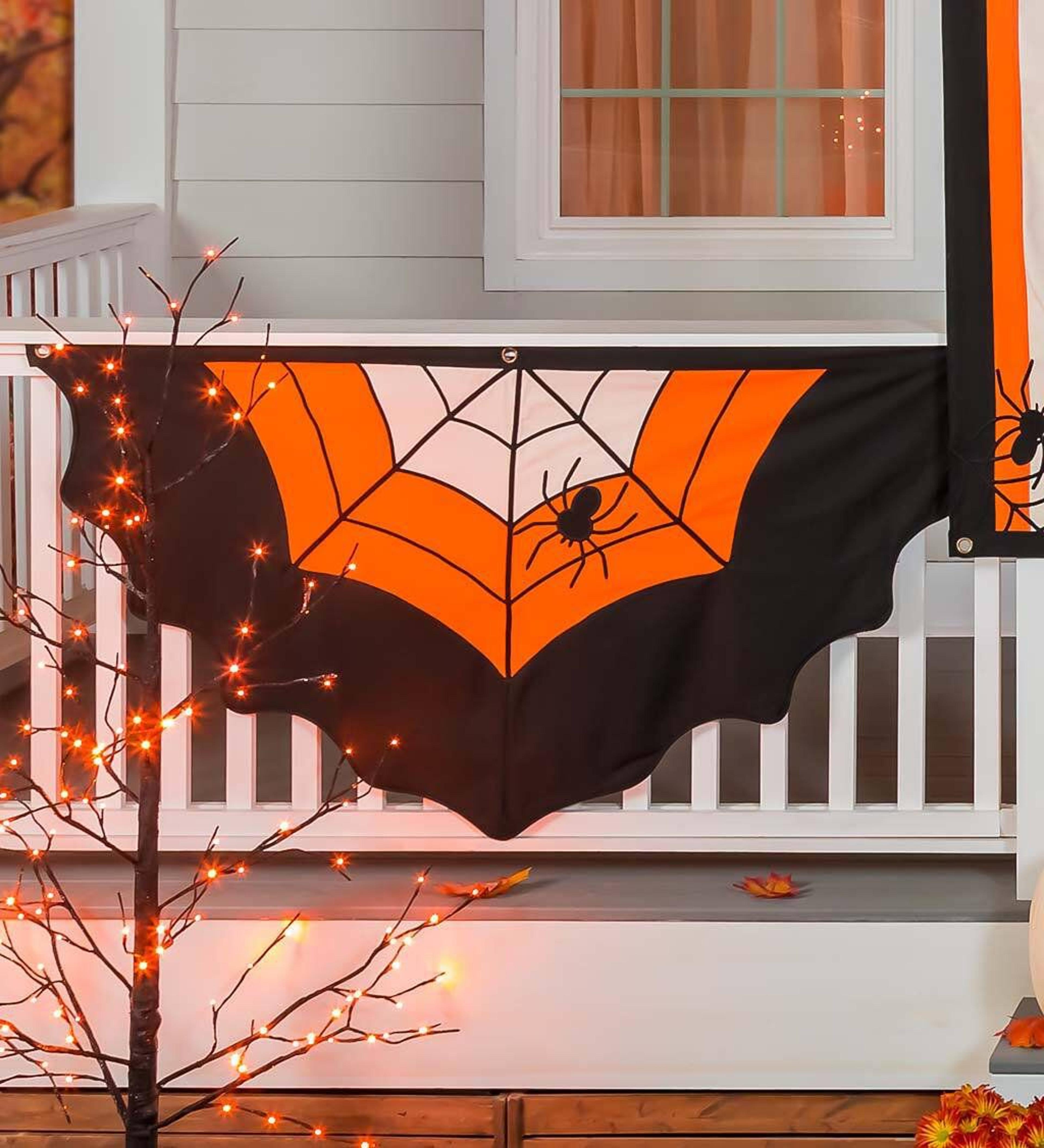 Halloween Spider Web Bunting Weather Esistant Porch Decoration 1
