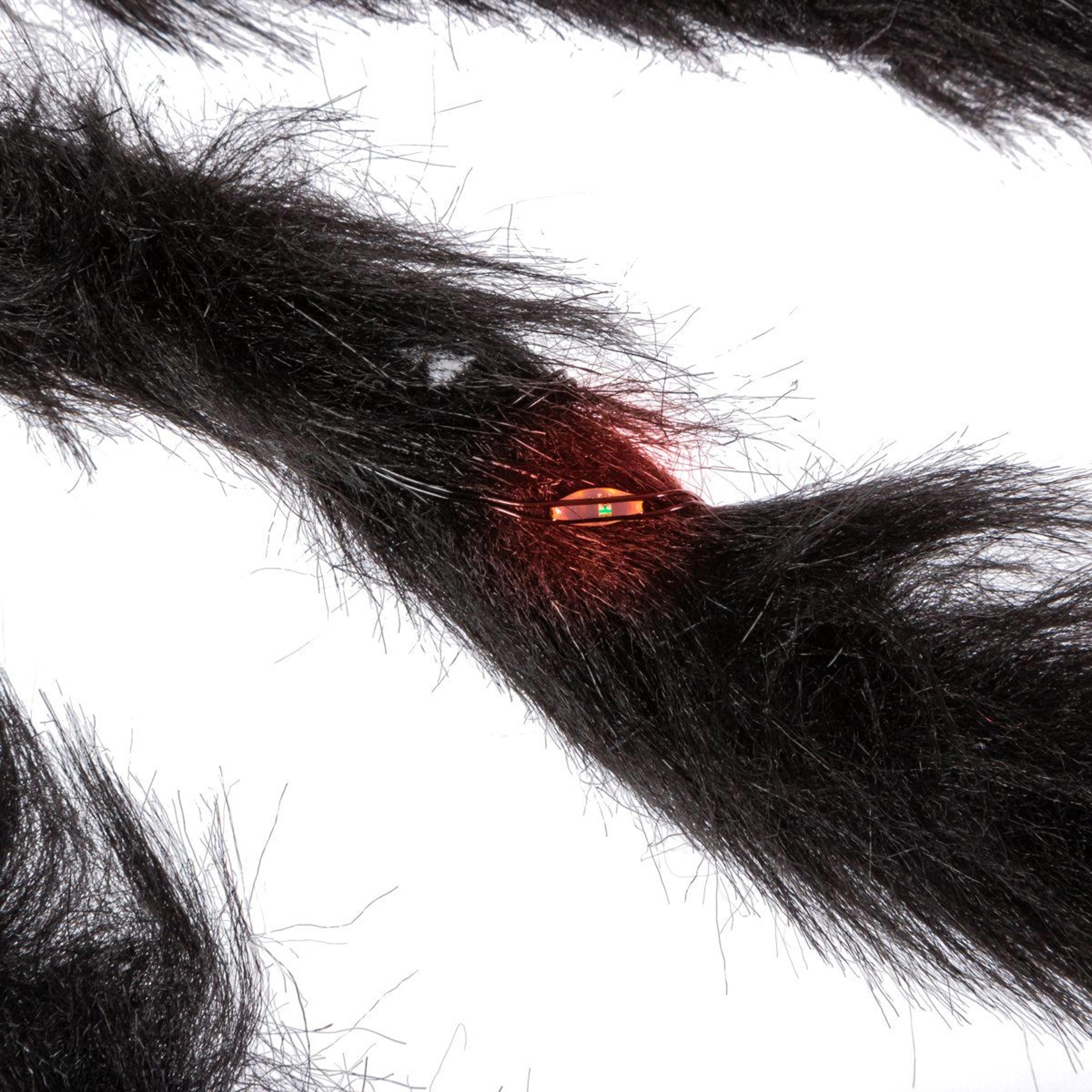 Lighted Fuzzy Halloween Spider Decorations With Bendable Legs Set Of 2 1