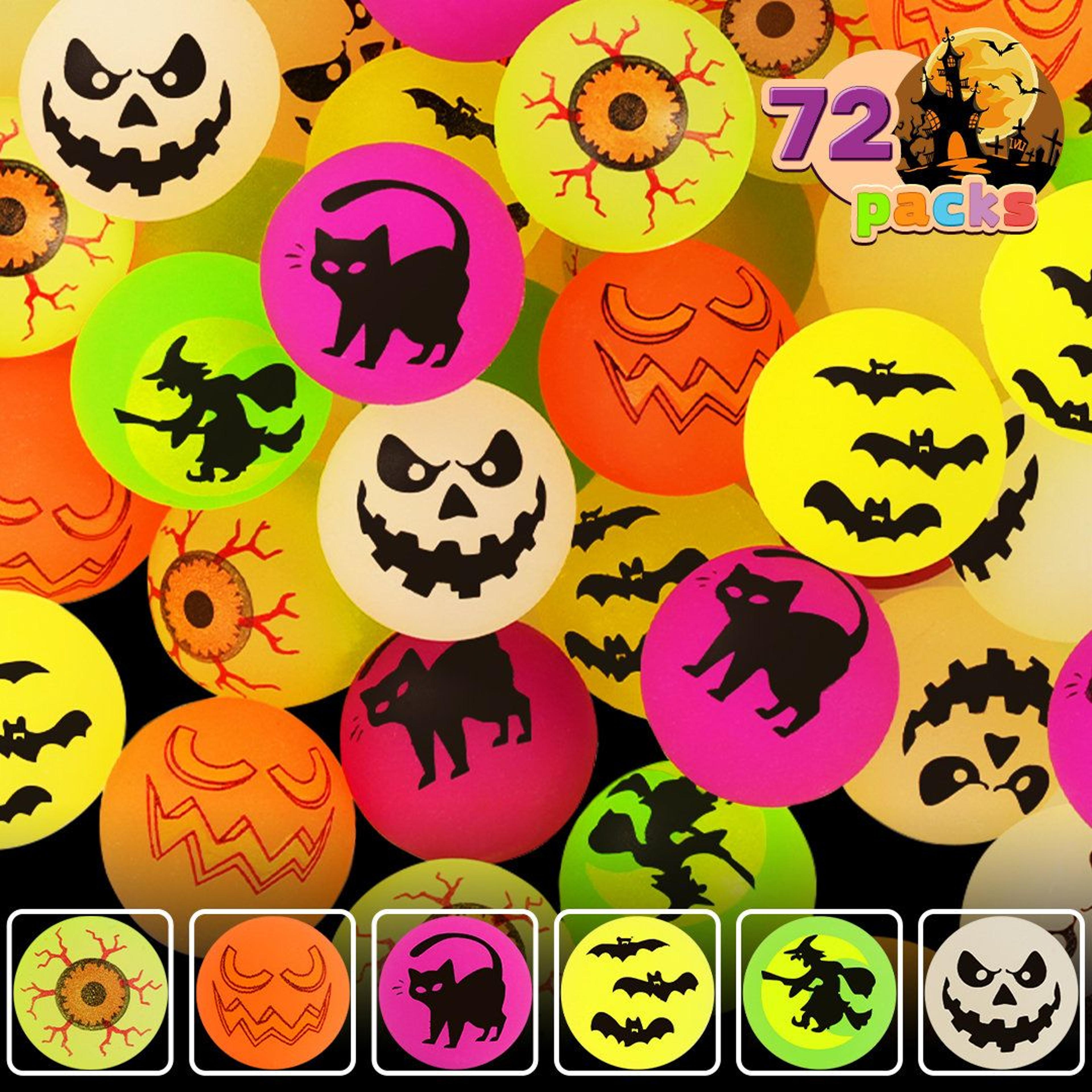72 Piece Glow In The Dark Halloween Bouncy Balls For Party Favors And Goodie Bags 2