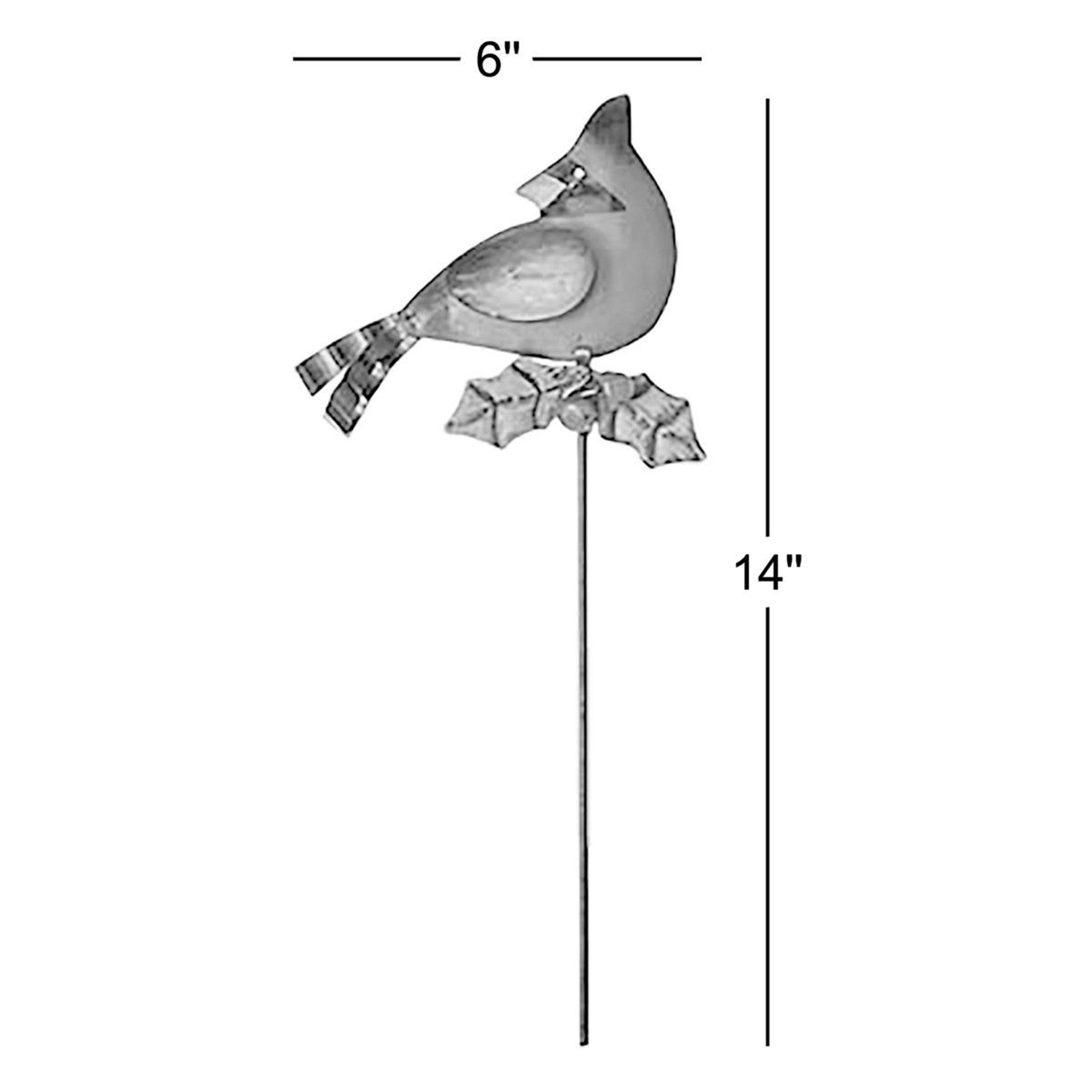 Christmas Garden Stakes Set Of 2 Weather Resistant Metal Bird Decorations 1