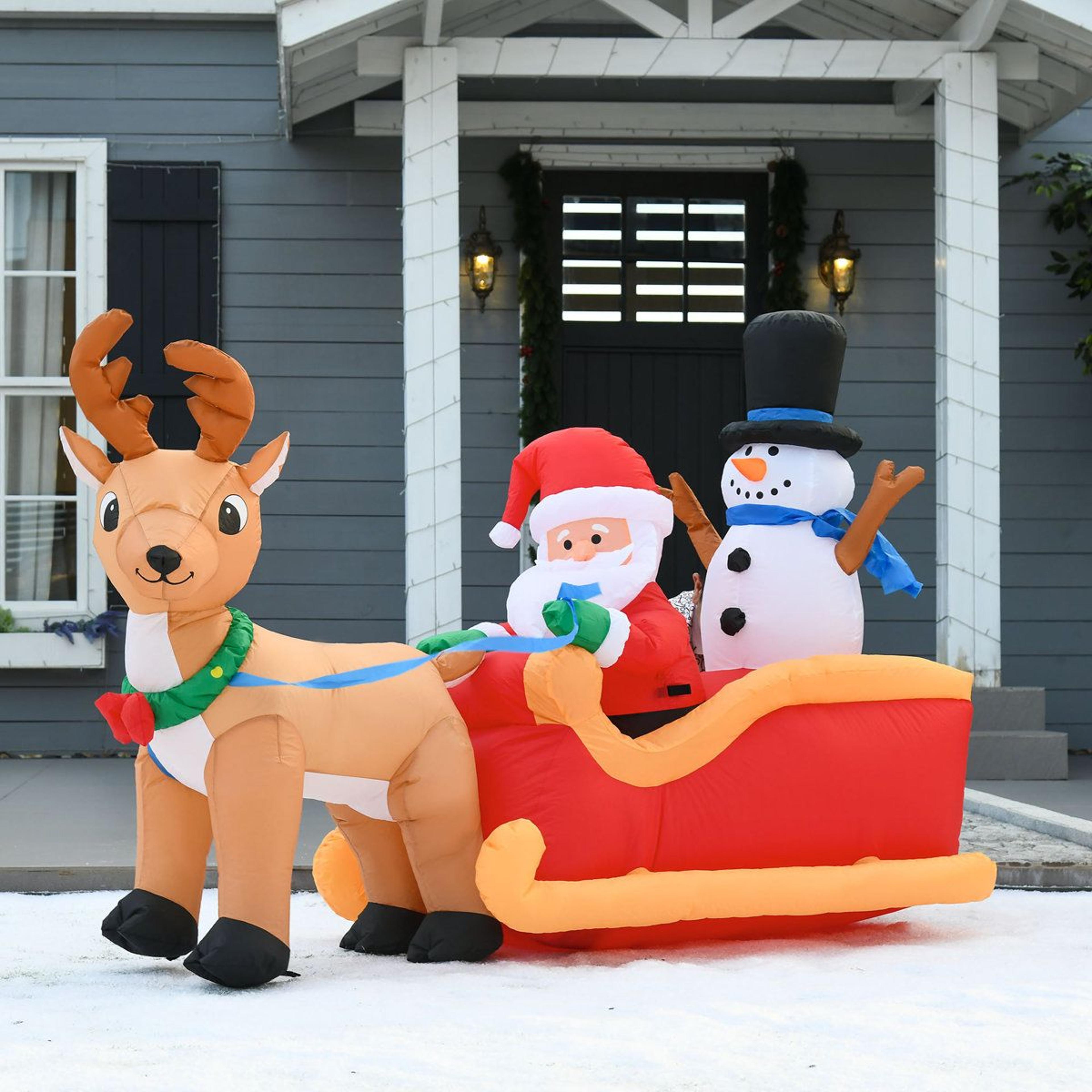 inflatable santa claus christmas outdoor decoration with led lights