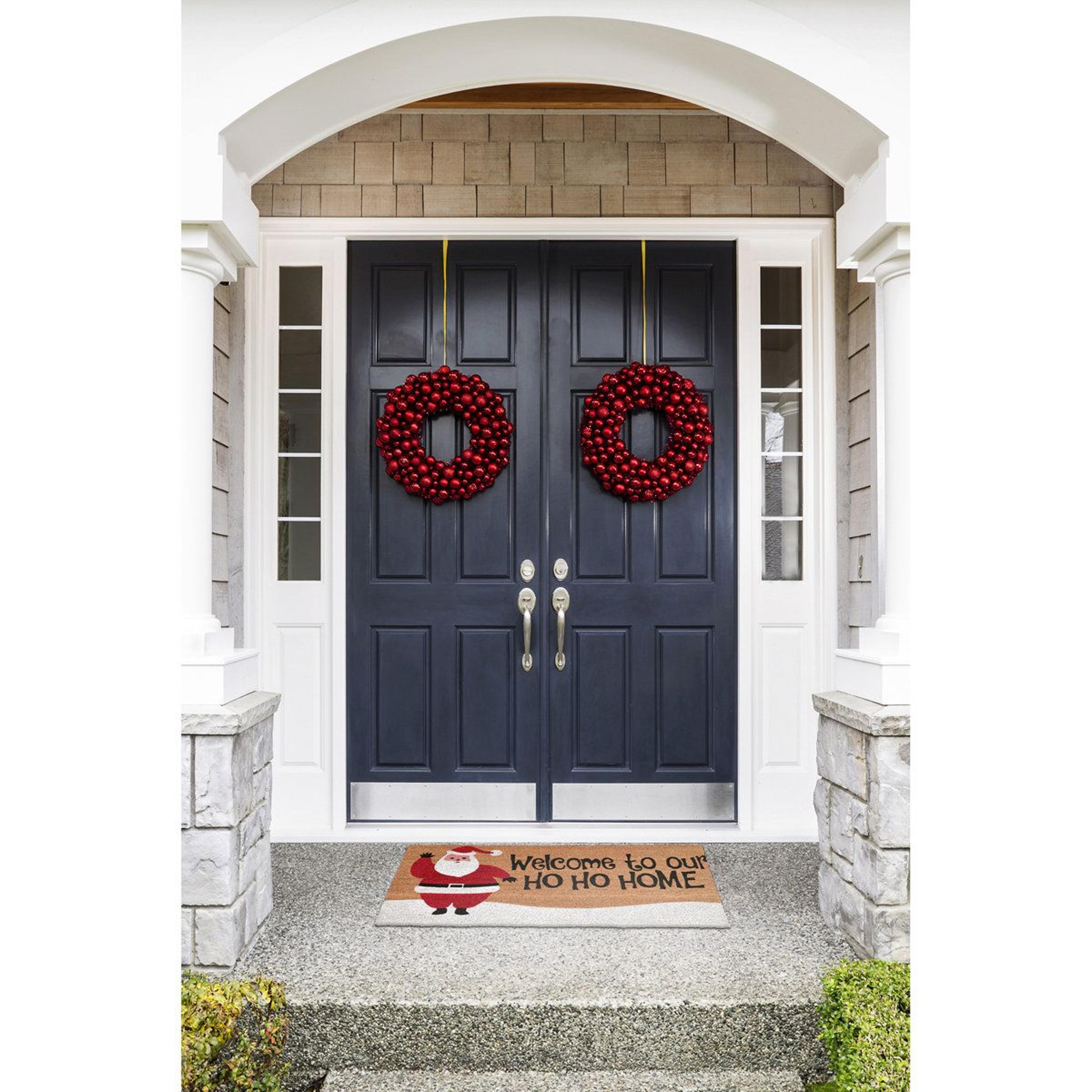 Christmas Coir Doormat With Non Slip Rubber Backing 4