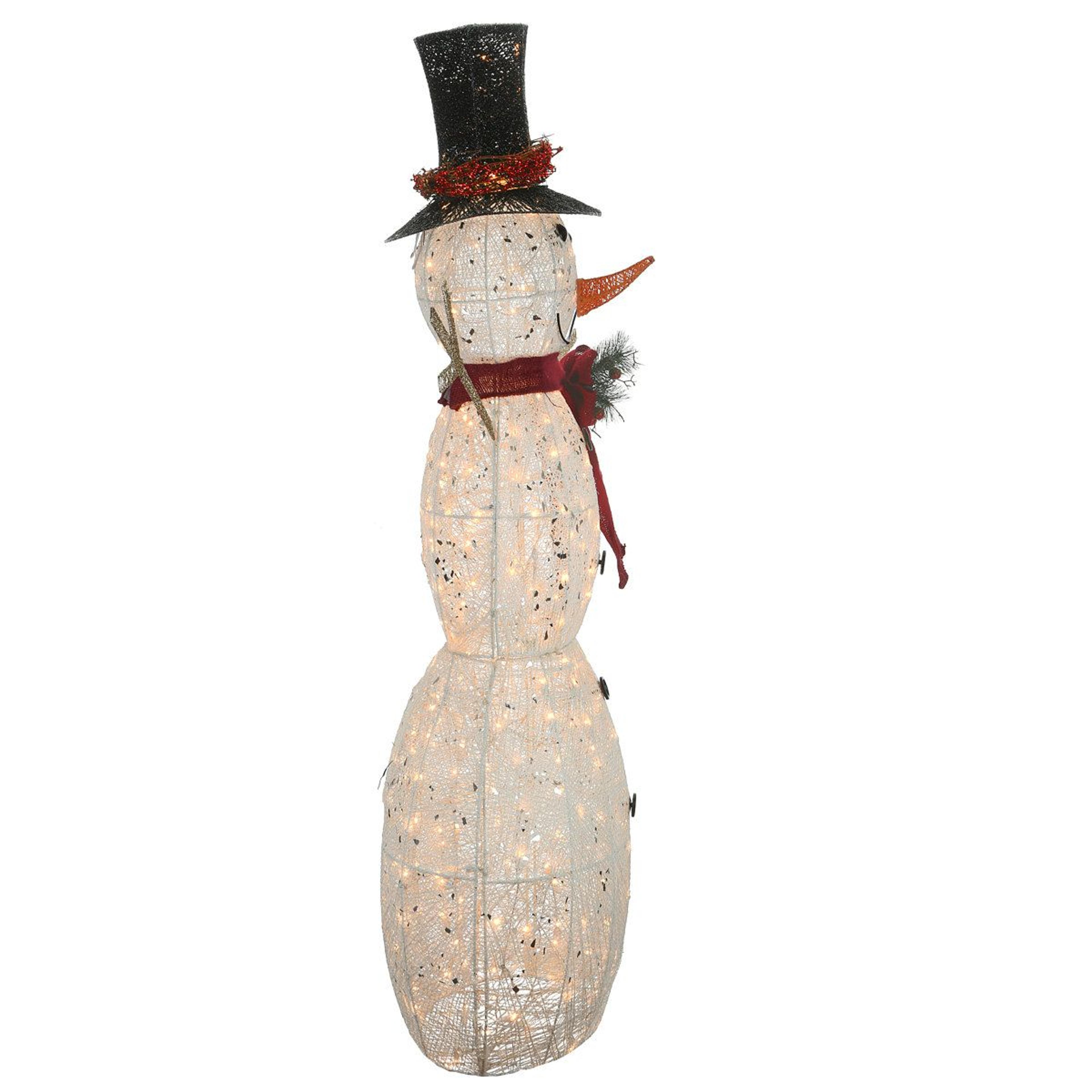 Lighted Outdoor Snowman Decoration With 300 Warm White LED Lights 2