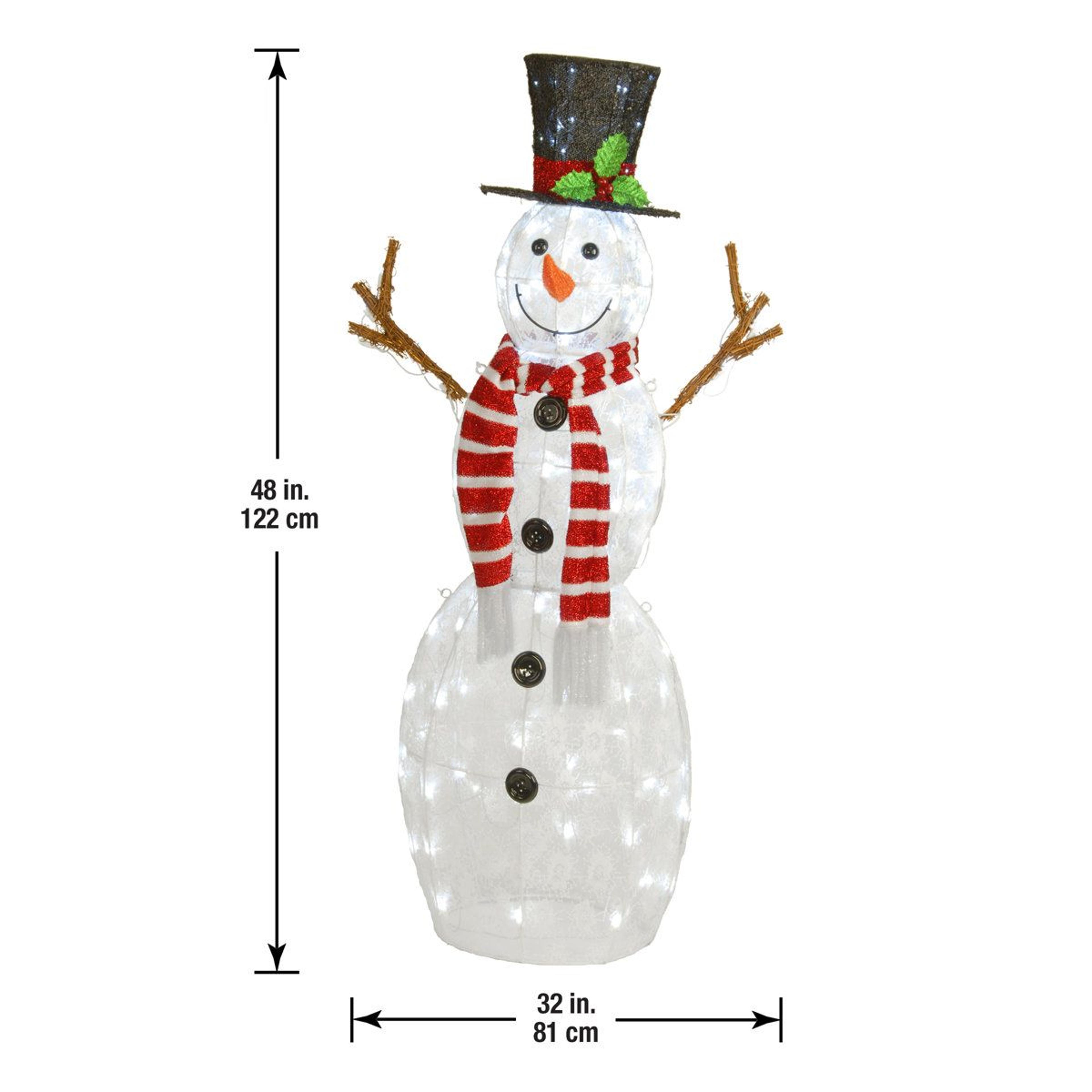 Pre Lit LED Snowman Decoration For Indoor And Outdoor Christmas Displays 2