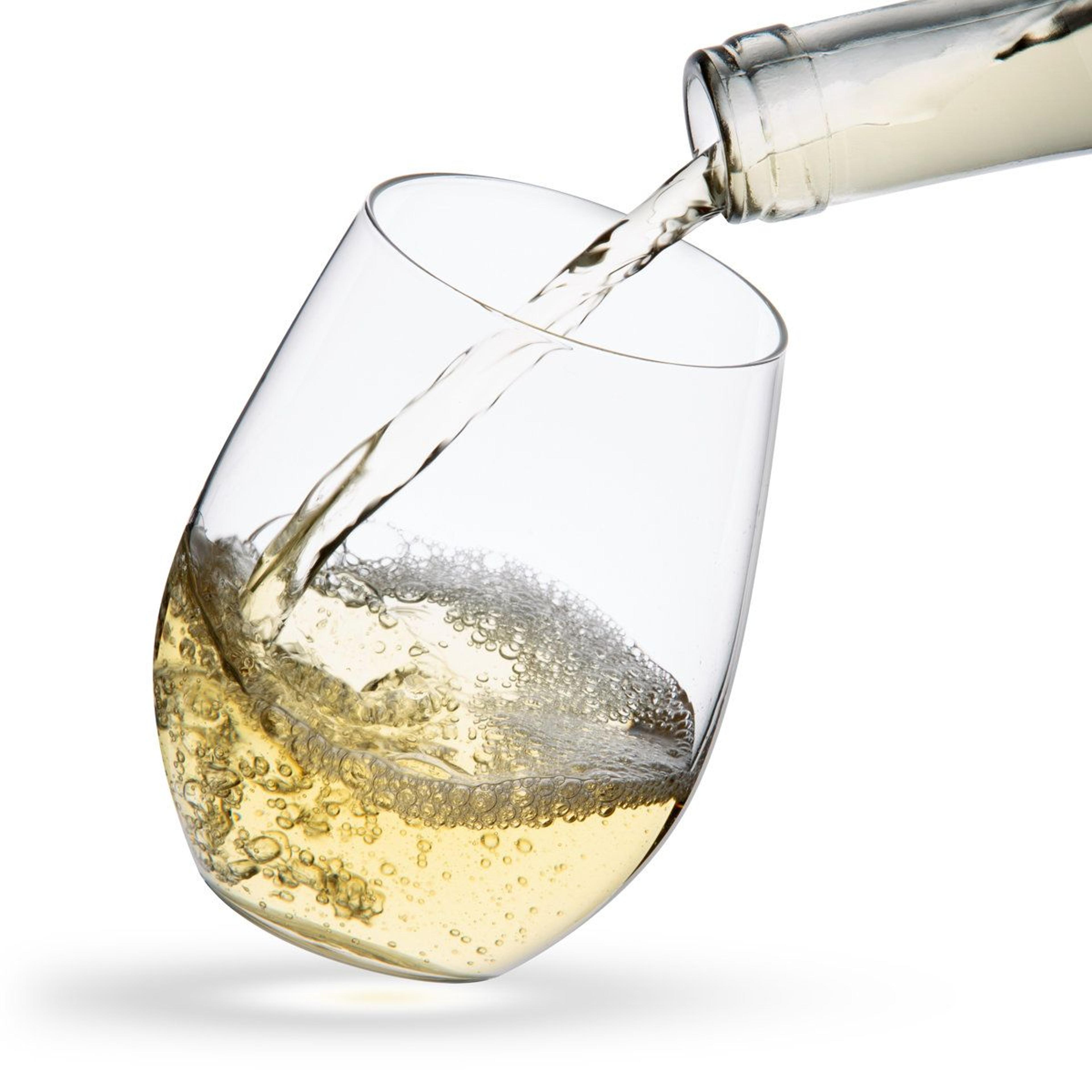 Stemless Wine Glasses 19 Oz Clear Shatter Resistant Glass Set Of 4 1
