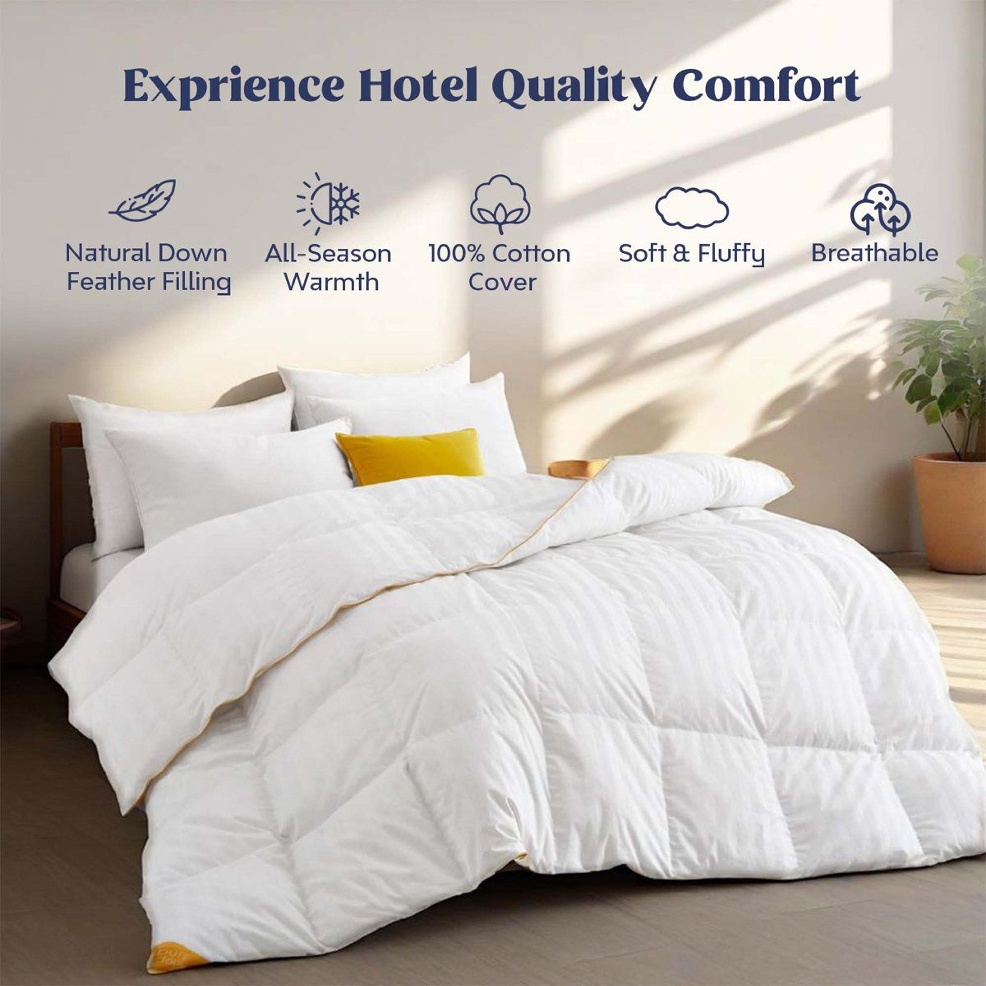 King Size Goose Feather And Down Comforter All Season Duvet Insert 7