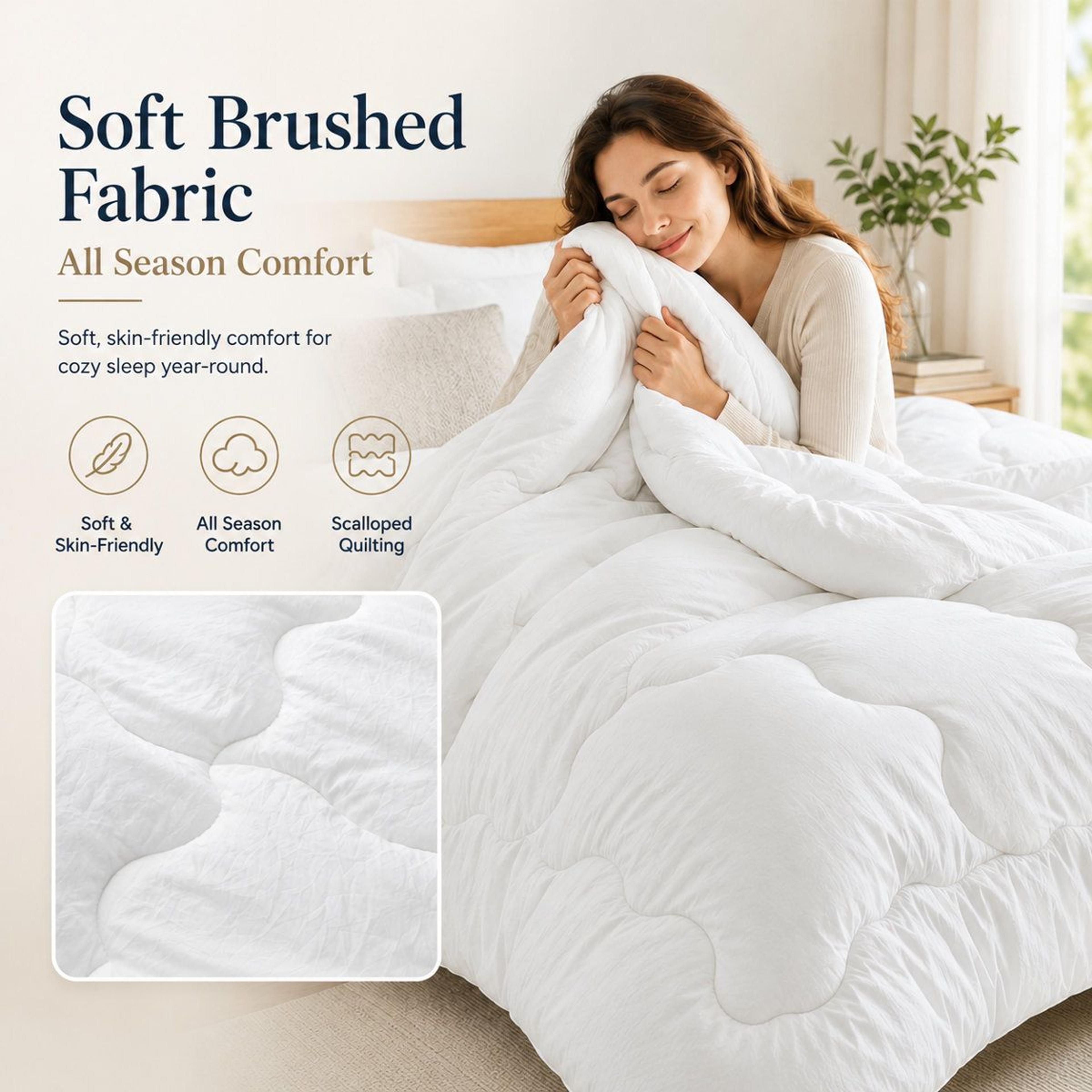 Antimicrobial Down Alternative Comforter Queen Size Lightweight All Season Duvet Insert 3