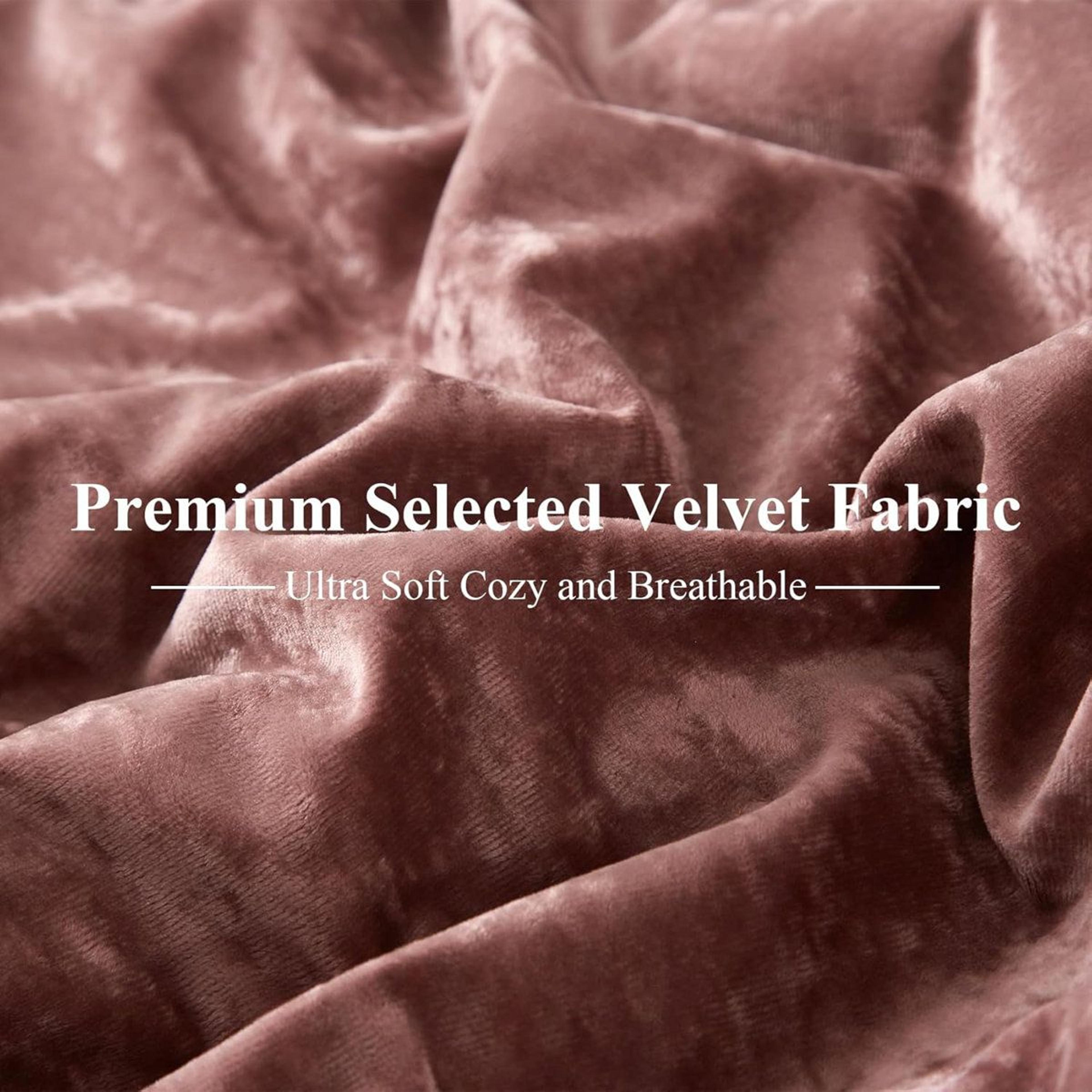 Crushed Velvet Comforter Set 5 Piece Lightweight Reversible All Season Bedding 4