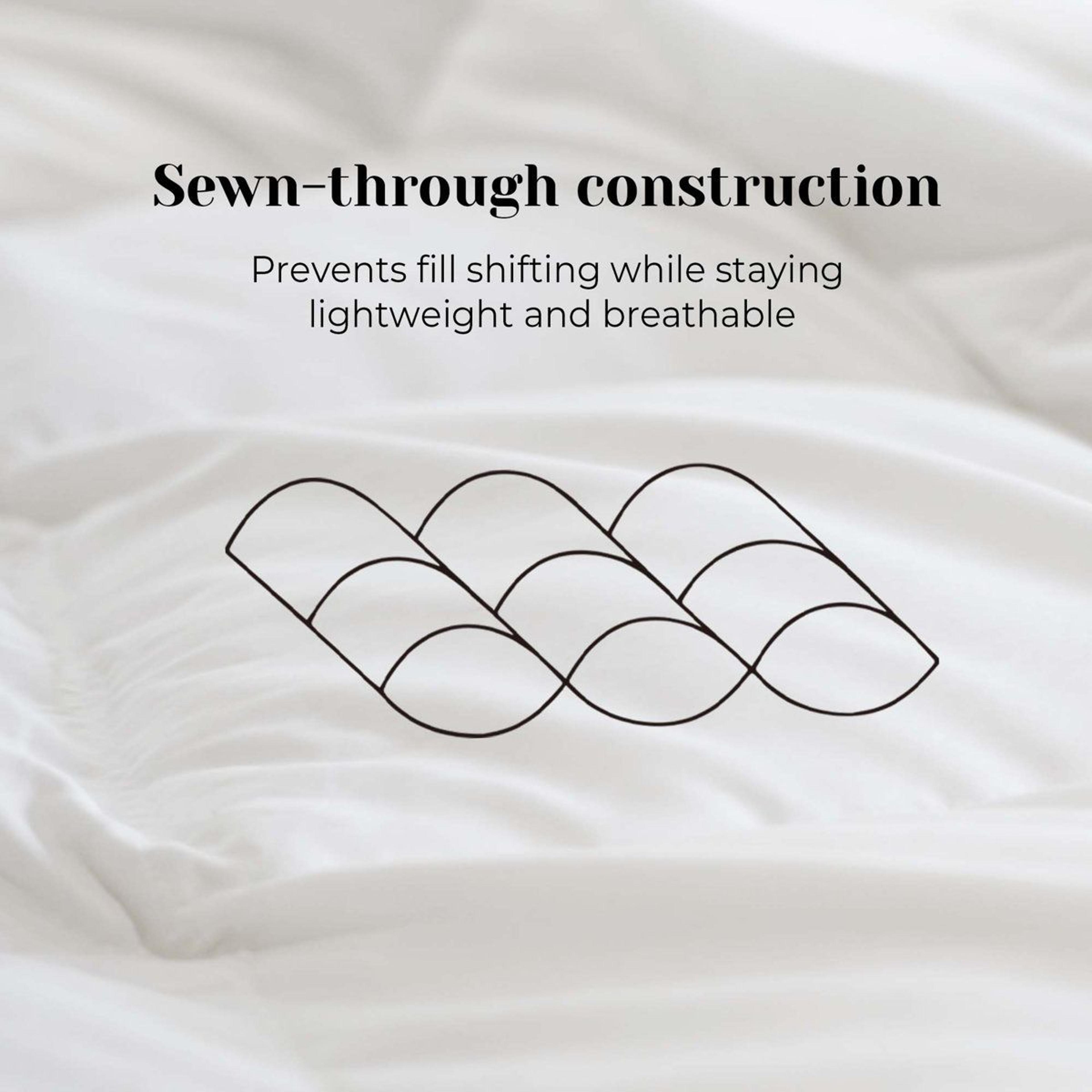 All Season Down Feather Fiber Comforter Duvet Insert Queen Size White 2