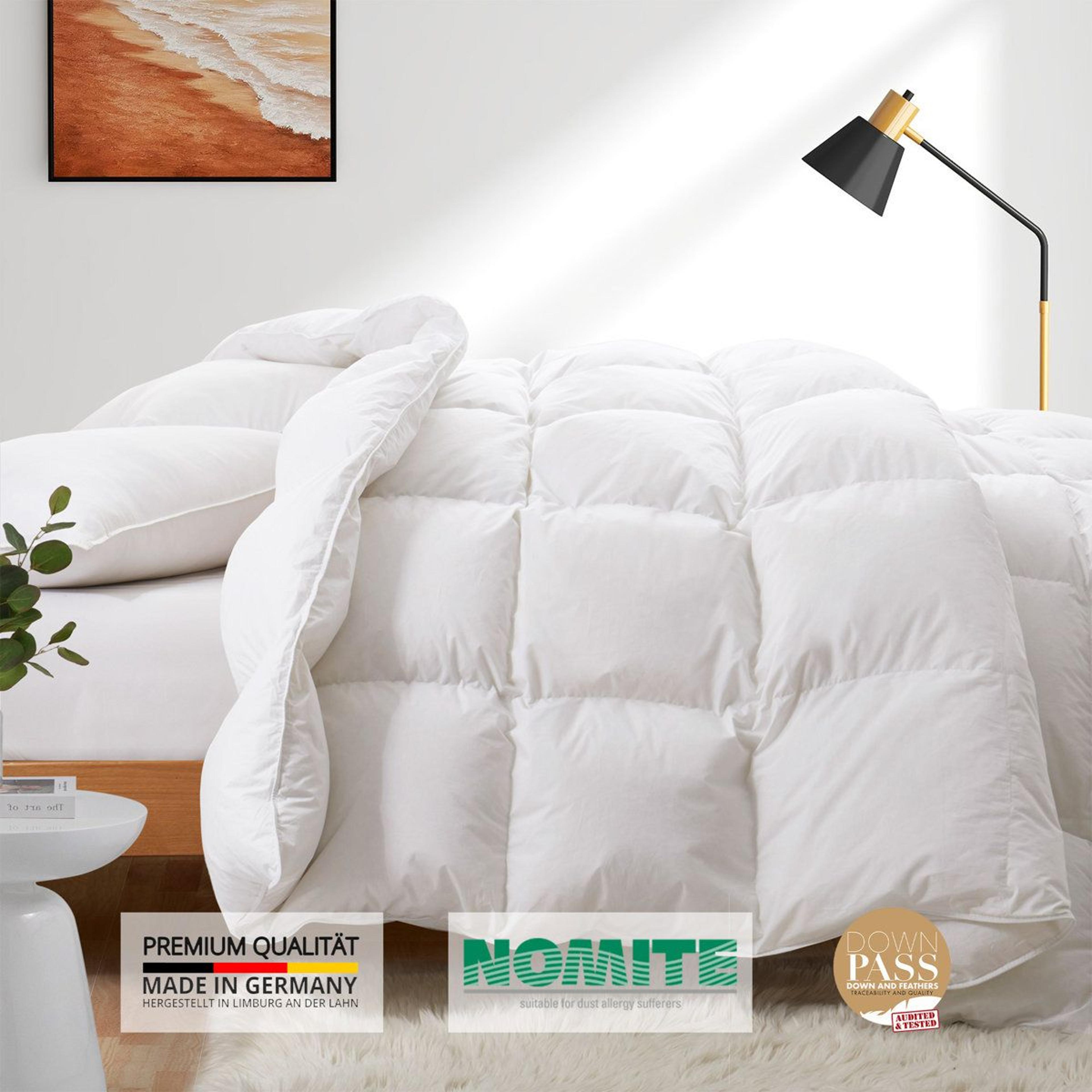 King Size Goose Down Comforter 800 Fill Power Winter Weight Cotton Cover 1