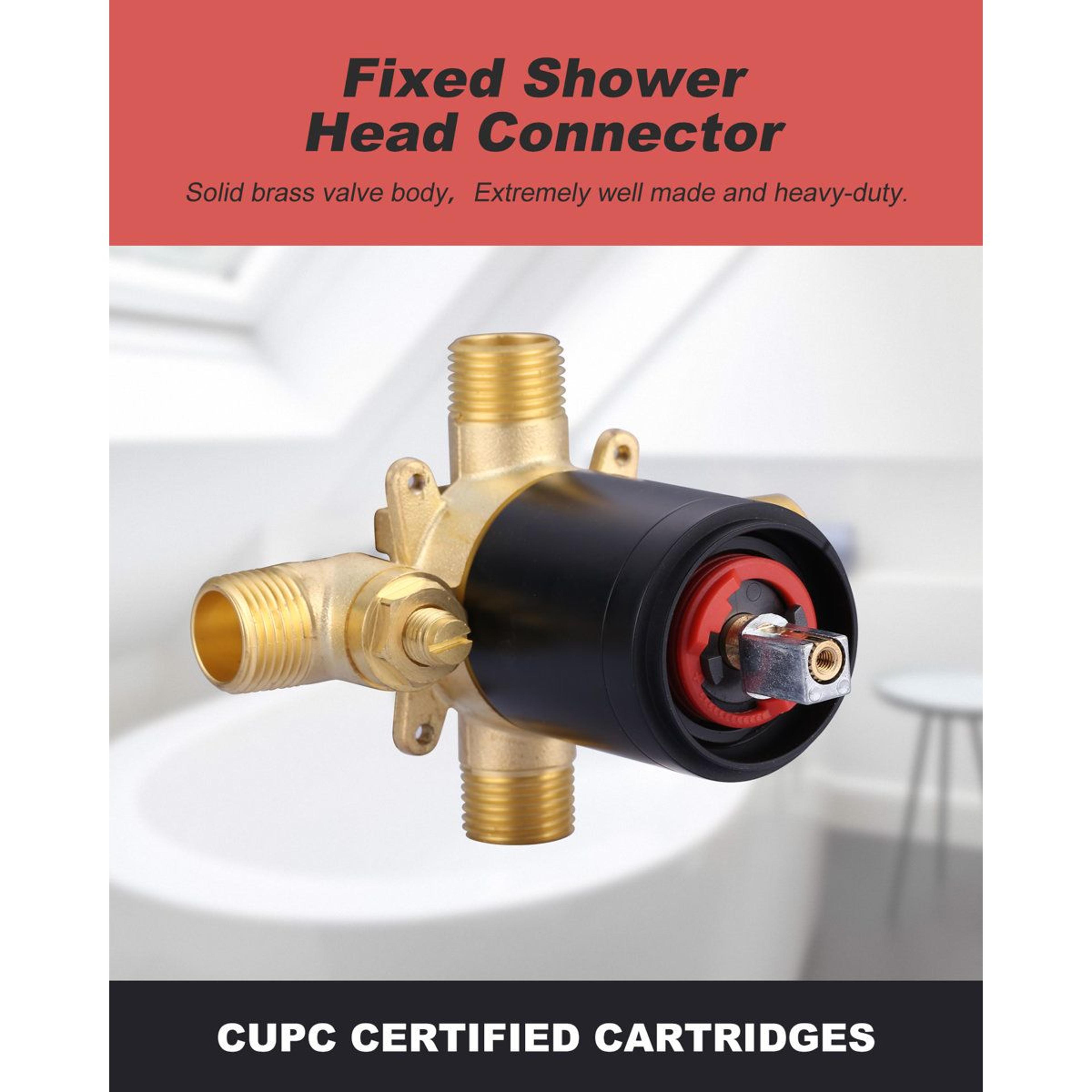 Matte Black Shower Faucet Set With Rough In Valve And Hand Shower 2
