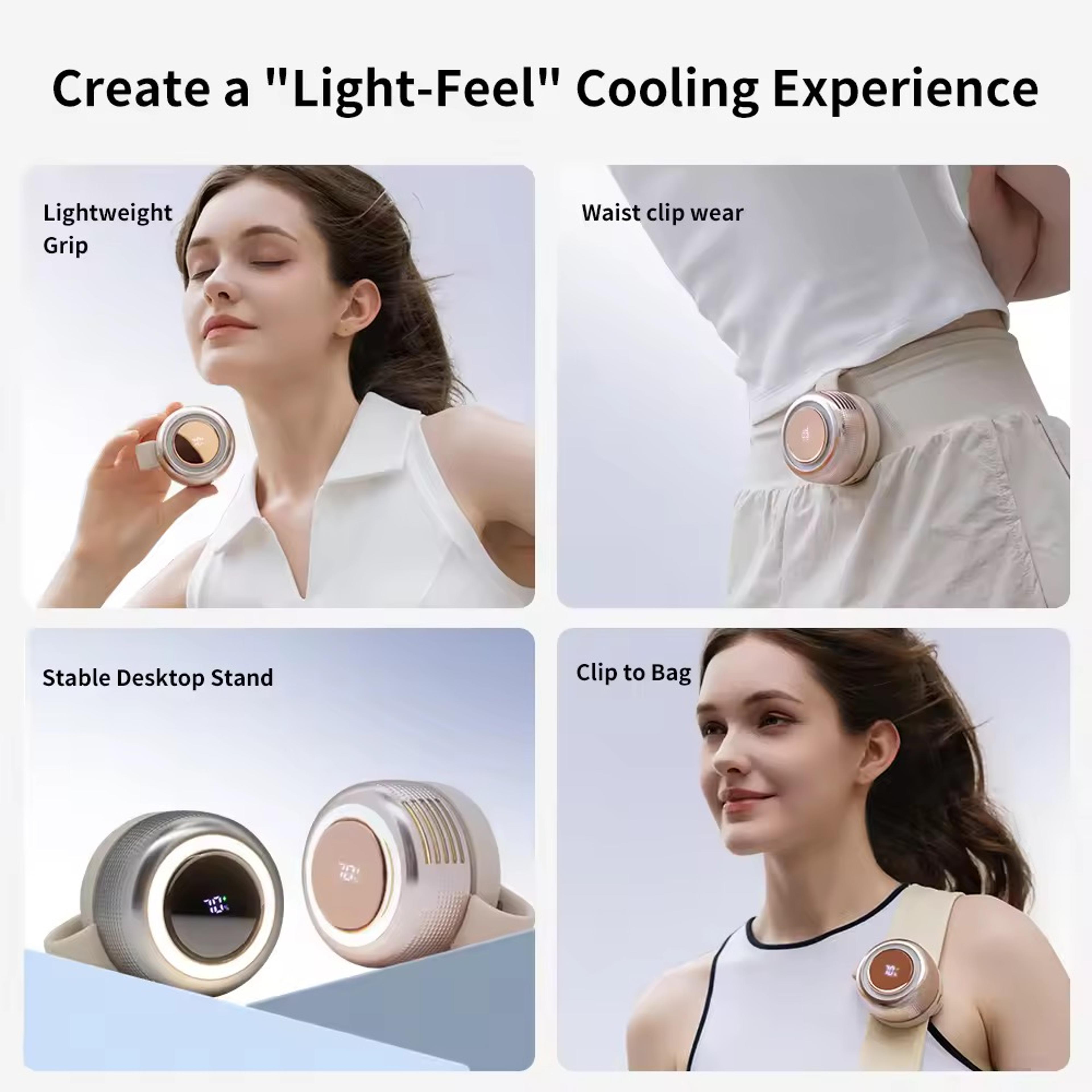 Portable Desk Fan With Clip Rechargeable USB Cooling Fan Quiet Personal Air Circulator 7