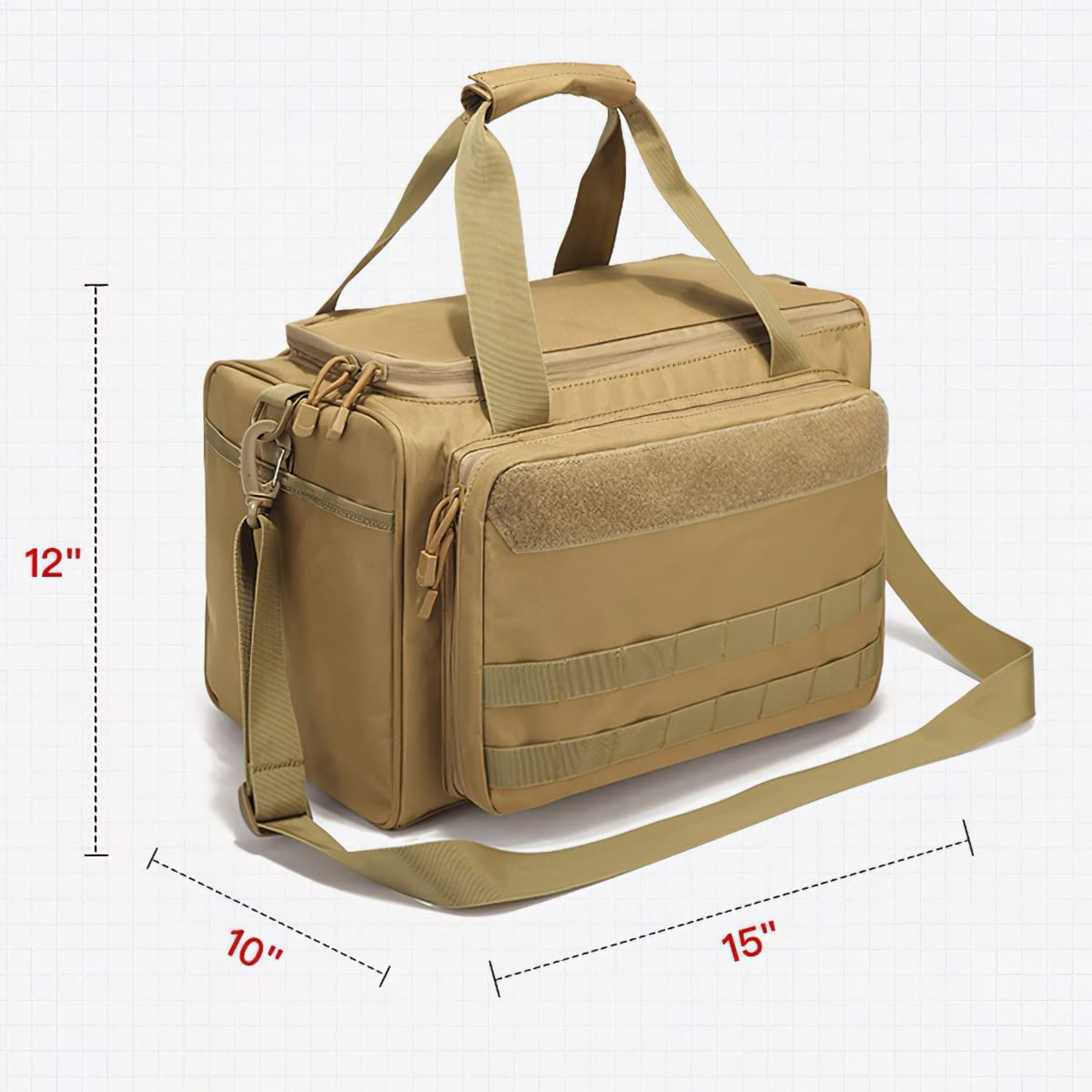 Tactical Gun Range Bag Deluxe Pistol Range Bag For Secure Storage  Easy Transport 4