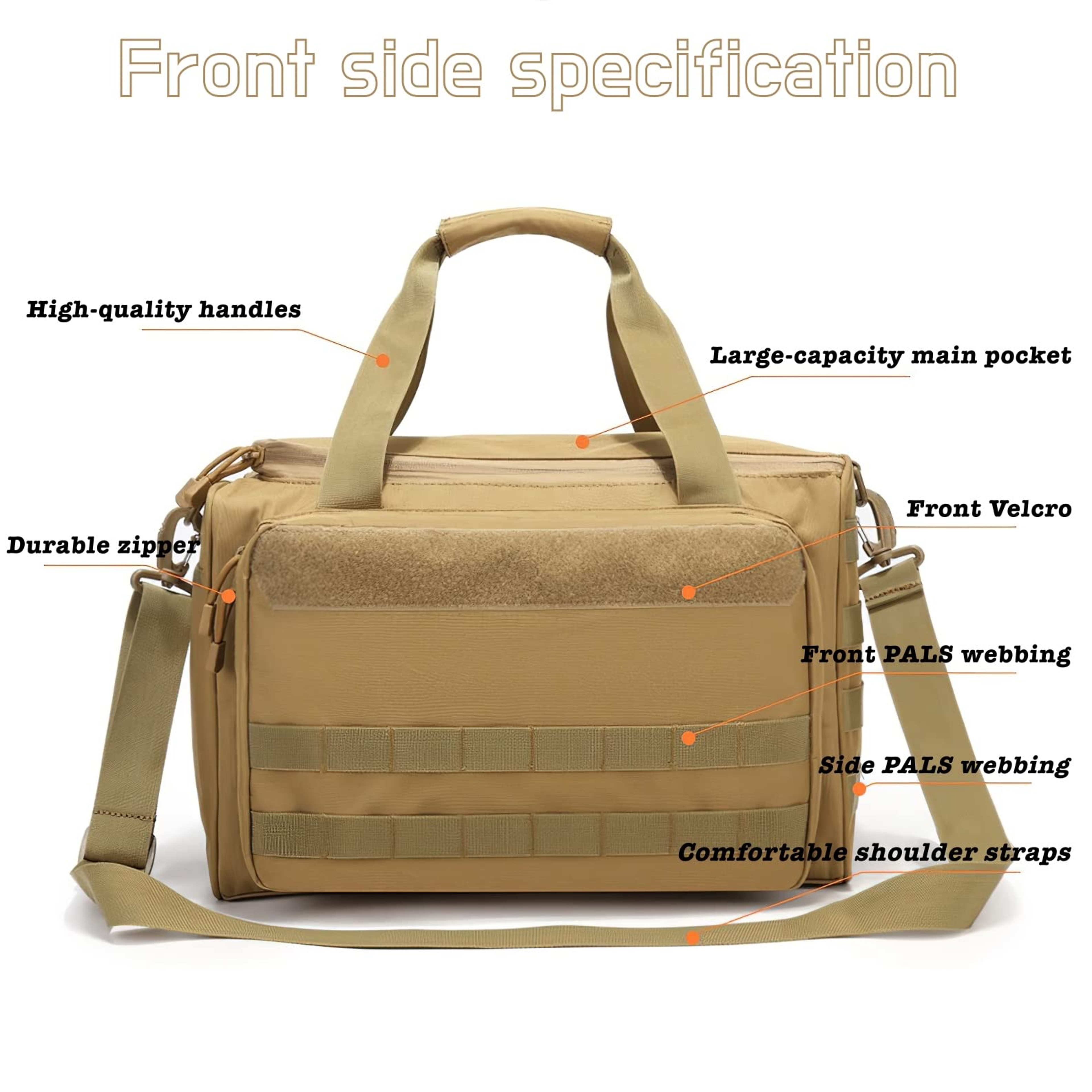 Tactical Gun Range Bag Deluxe Pistol Range Bag For Secure Storage  Easy Transport 5
