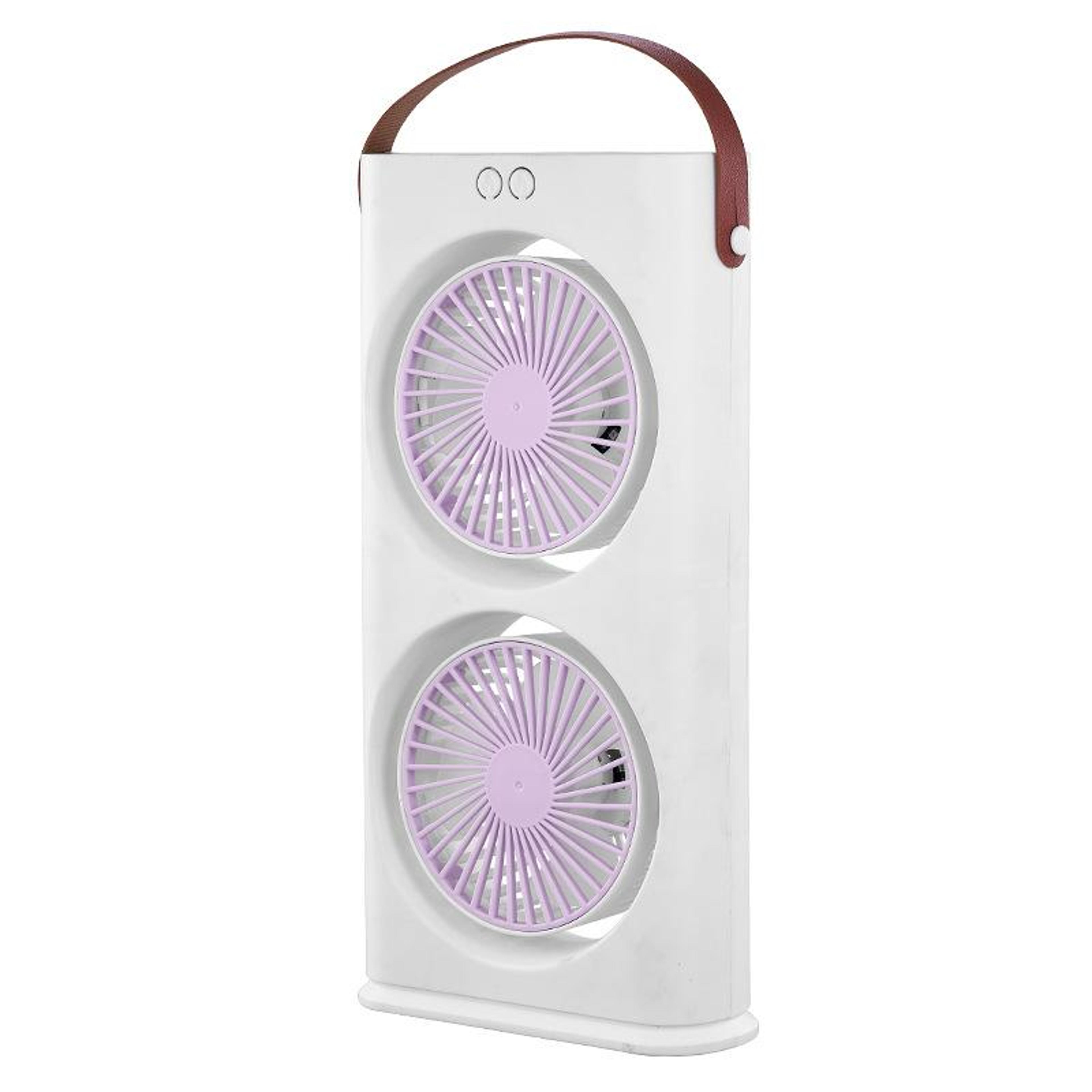 Dual Head Portable Air Cooler With LED Night Light  Adjustable Desk Cooling Fan 1