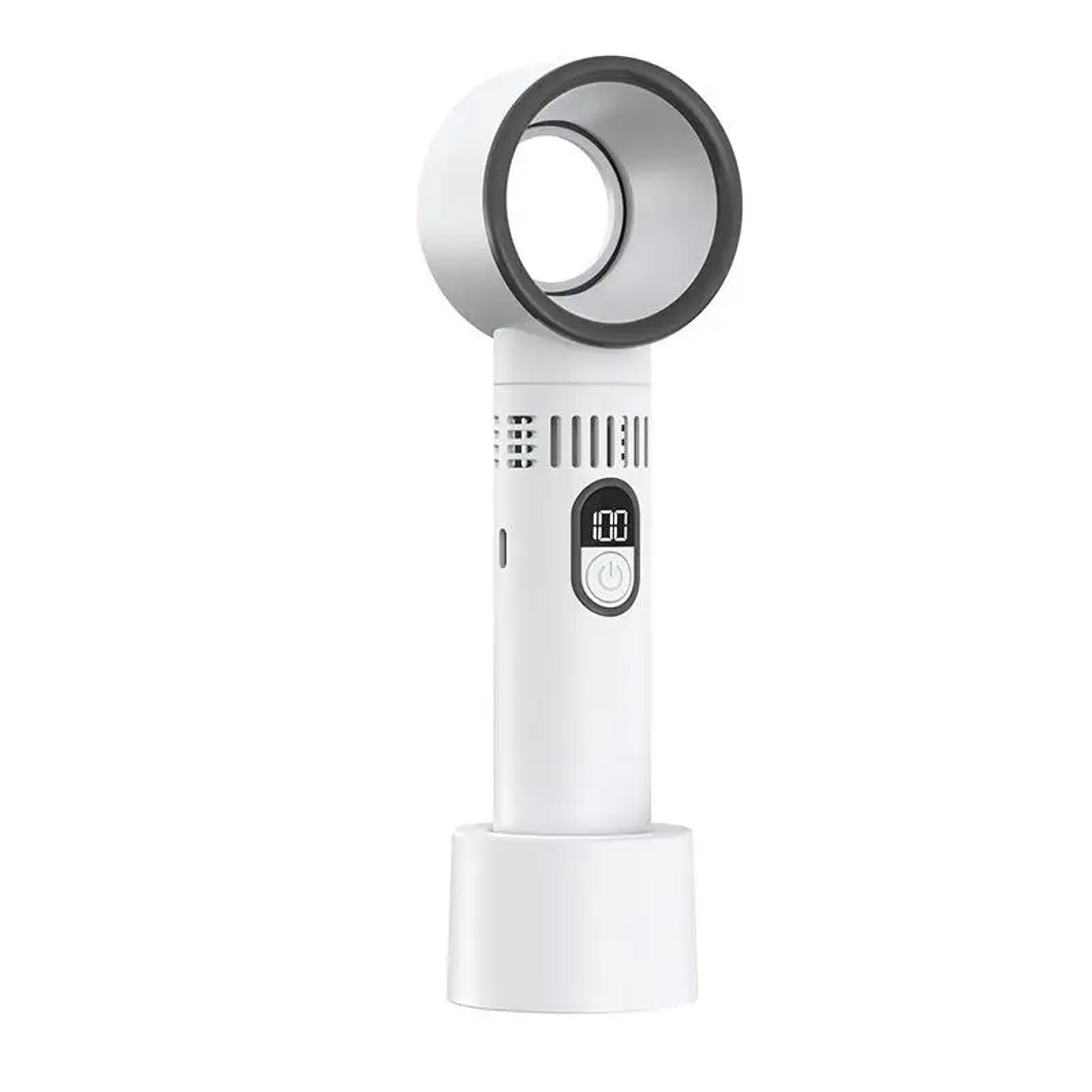 Portable Handheld Fan With LED Display Speed Rechargeable Mini Cooling Fan 1
