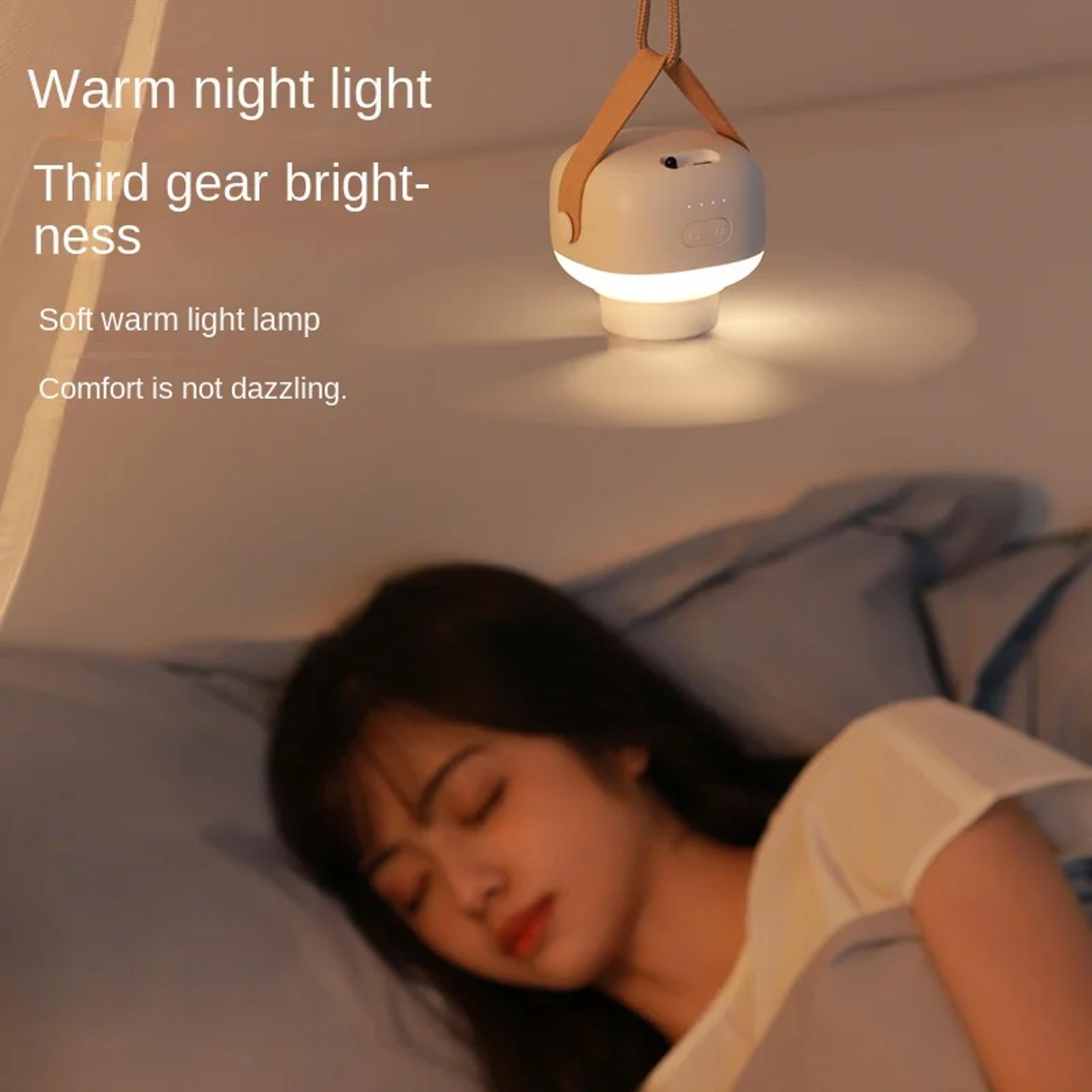 Portable Camping Fan With LED Light Remote Control USB Rechargeable Ceiling Fan 6