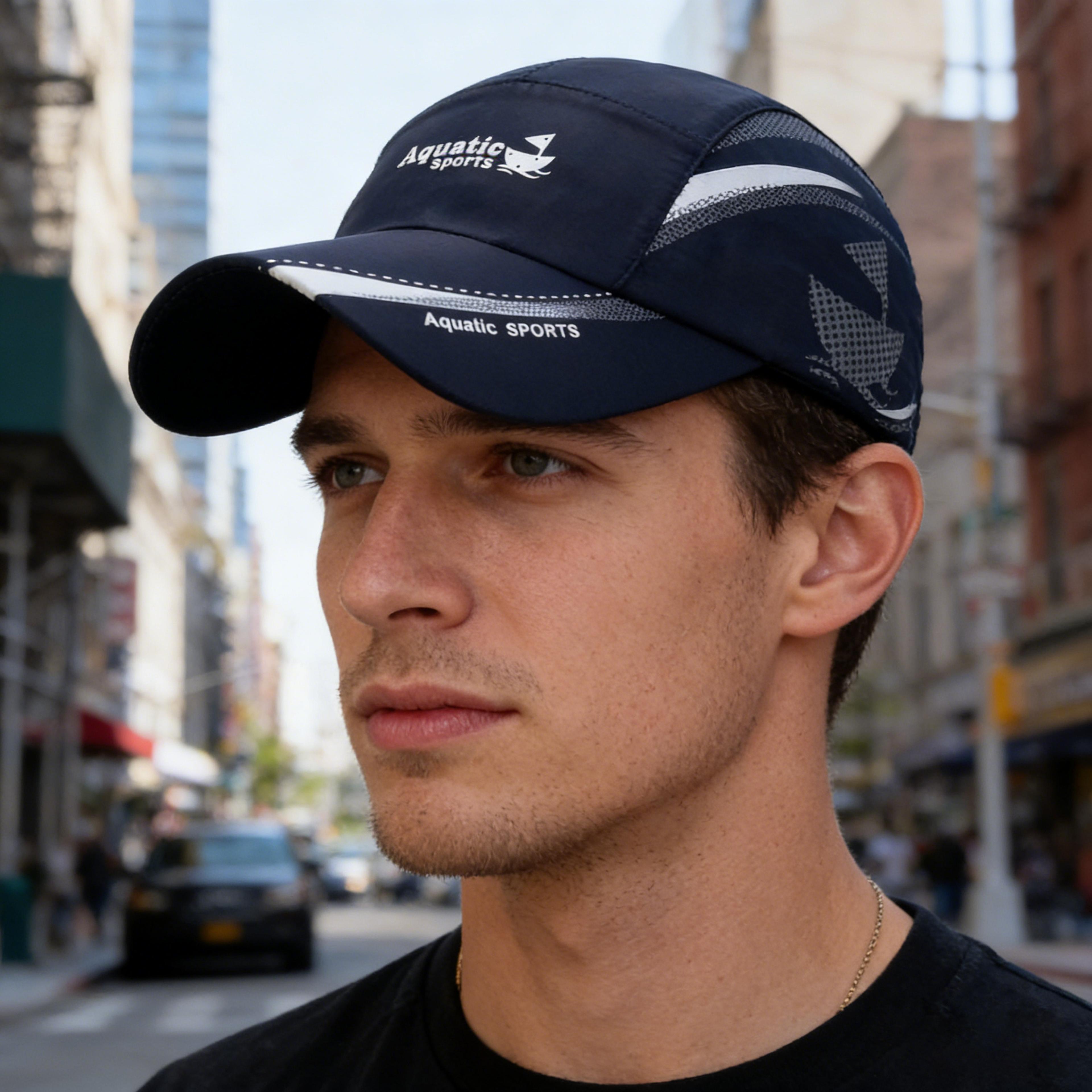 Quick Dry Baseball Cap Breathable Running Cap Adjustable Lightweight Sun Hat For Men  Women 2