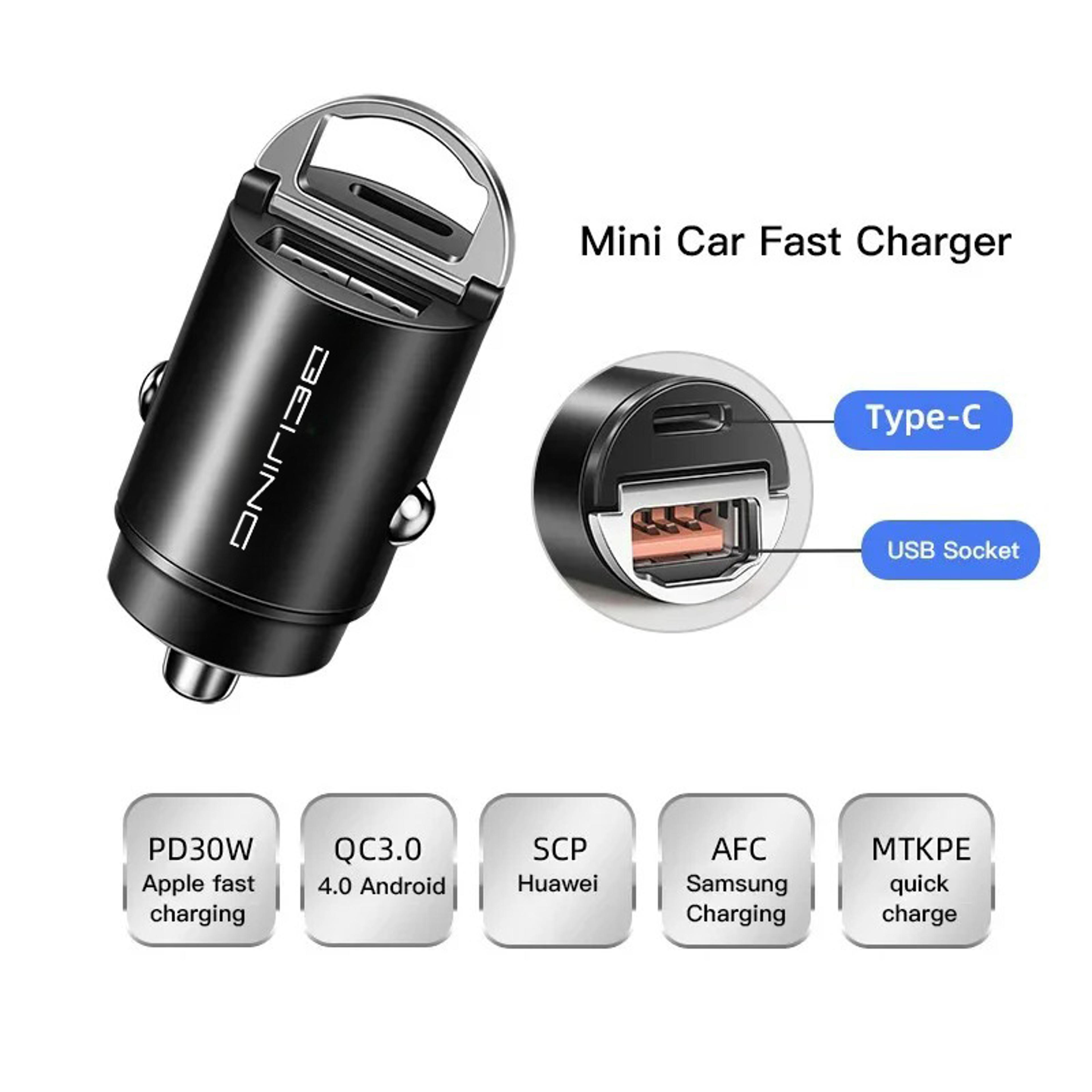 USBC Car Charger PD Fast Car Cigarette Lighter Adapter With TypeC Port 7