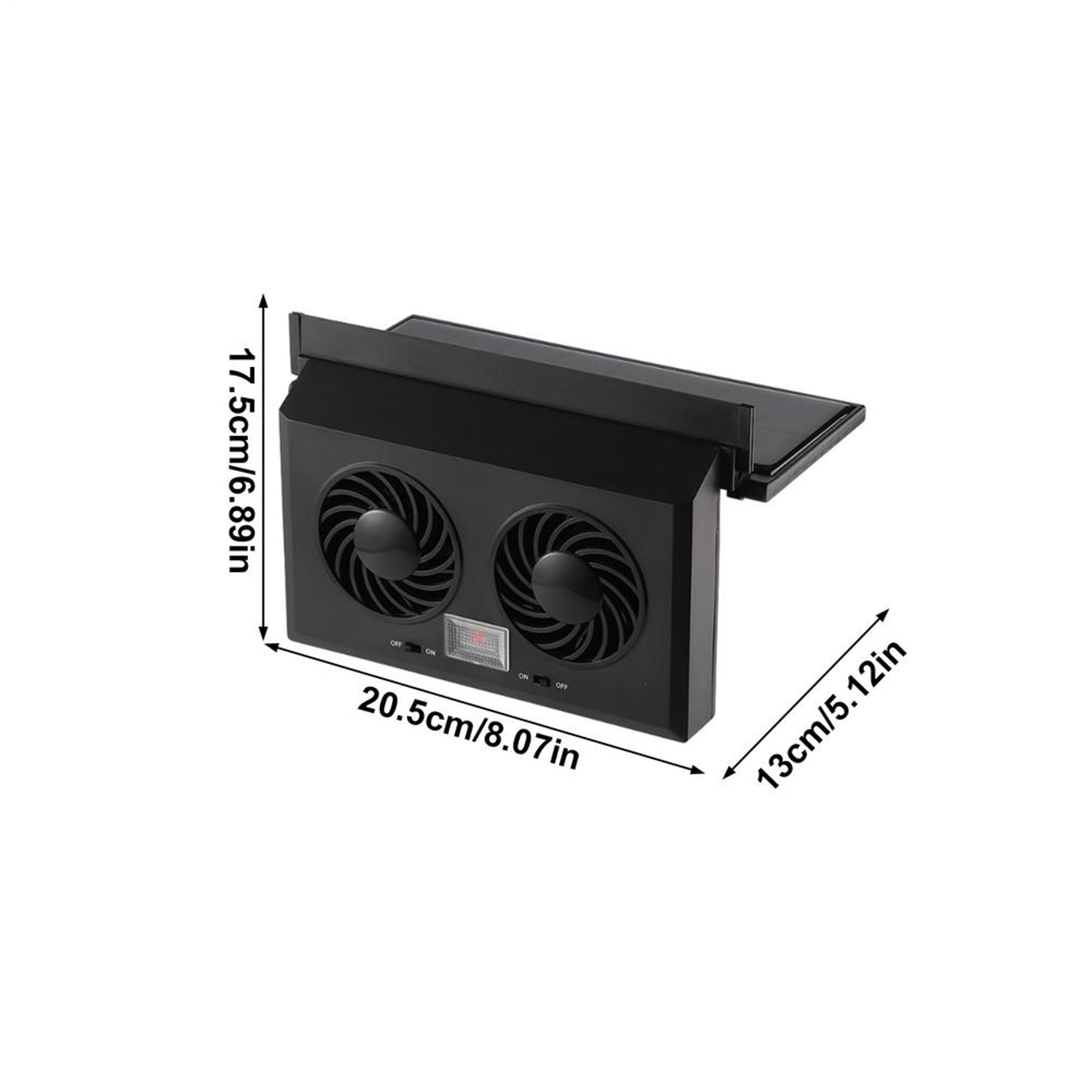 Solar Dual Head Car Ventilation Fan With Solar Car Fan Cooling For Vehicle Interior 2