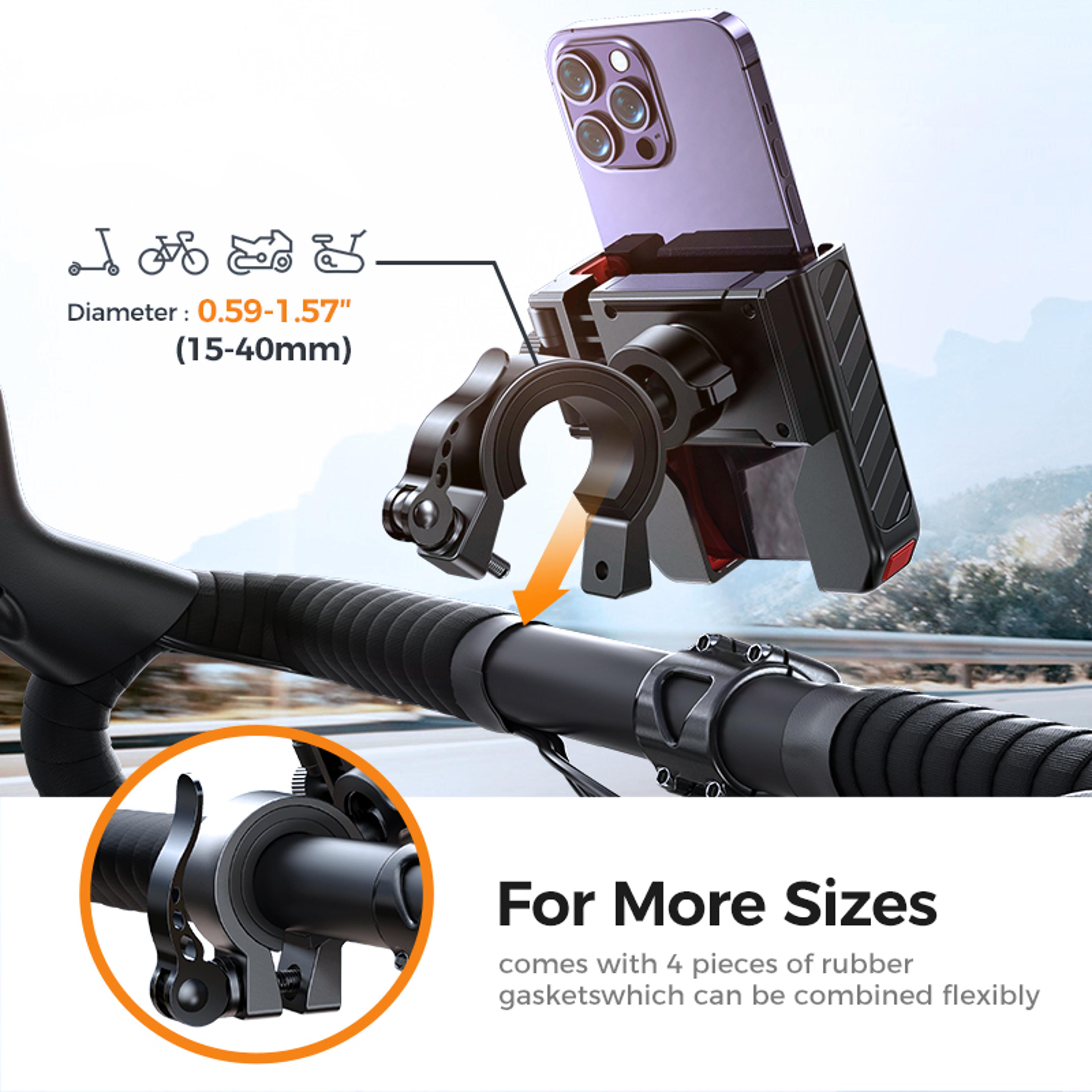 Universal Bike Phone Holder With OneHand Lock Shockproof Phone Mount For Bikes  Motorcycles 5