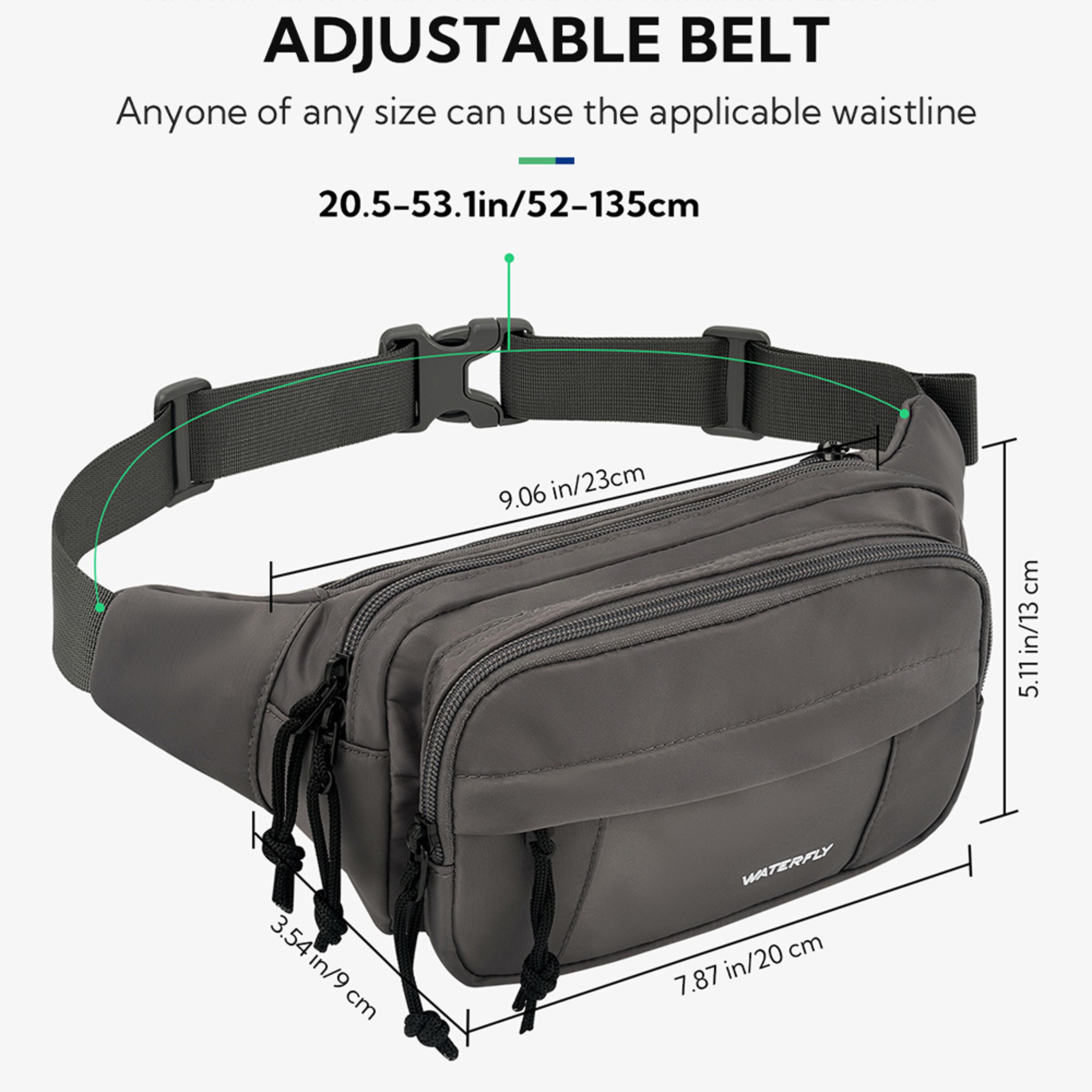 Pocket Fanny Pack Large Crossbody Belt Bag Adjustable Waist Bag For Women  Men 5