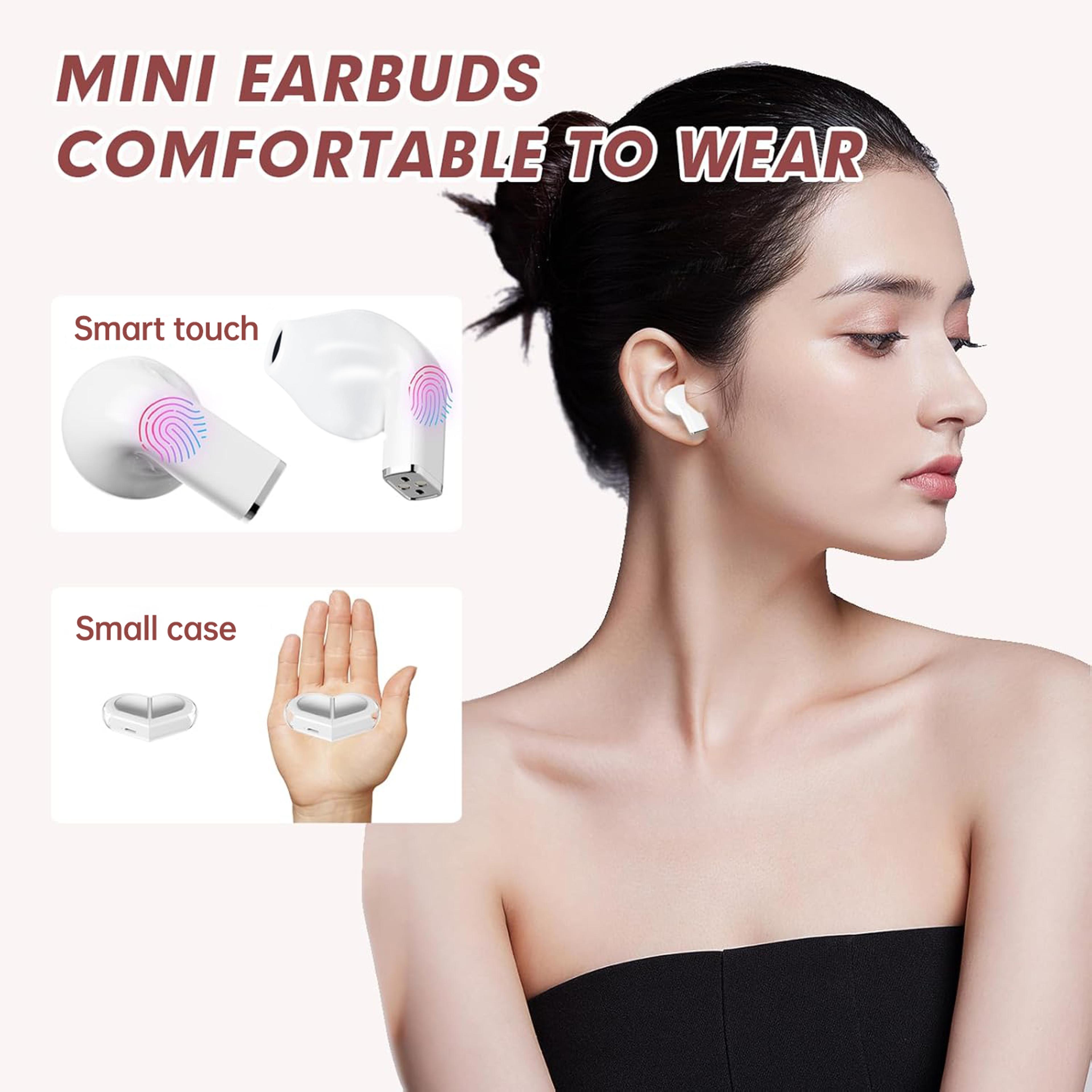 Heart Wireless Earbuds For Girls Cute Bluetooth Earbuds With HiFi Stereo  Touch Control 5
