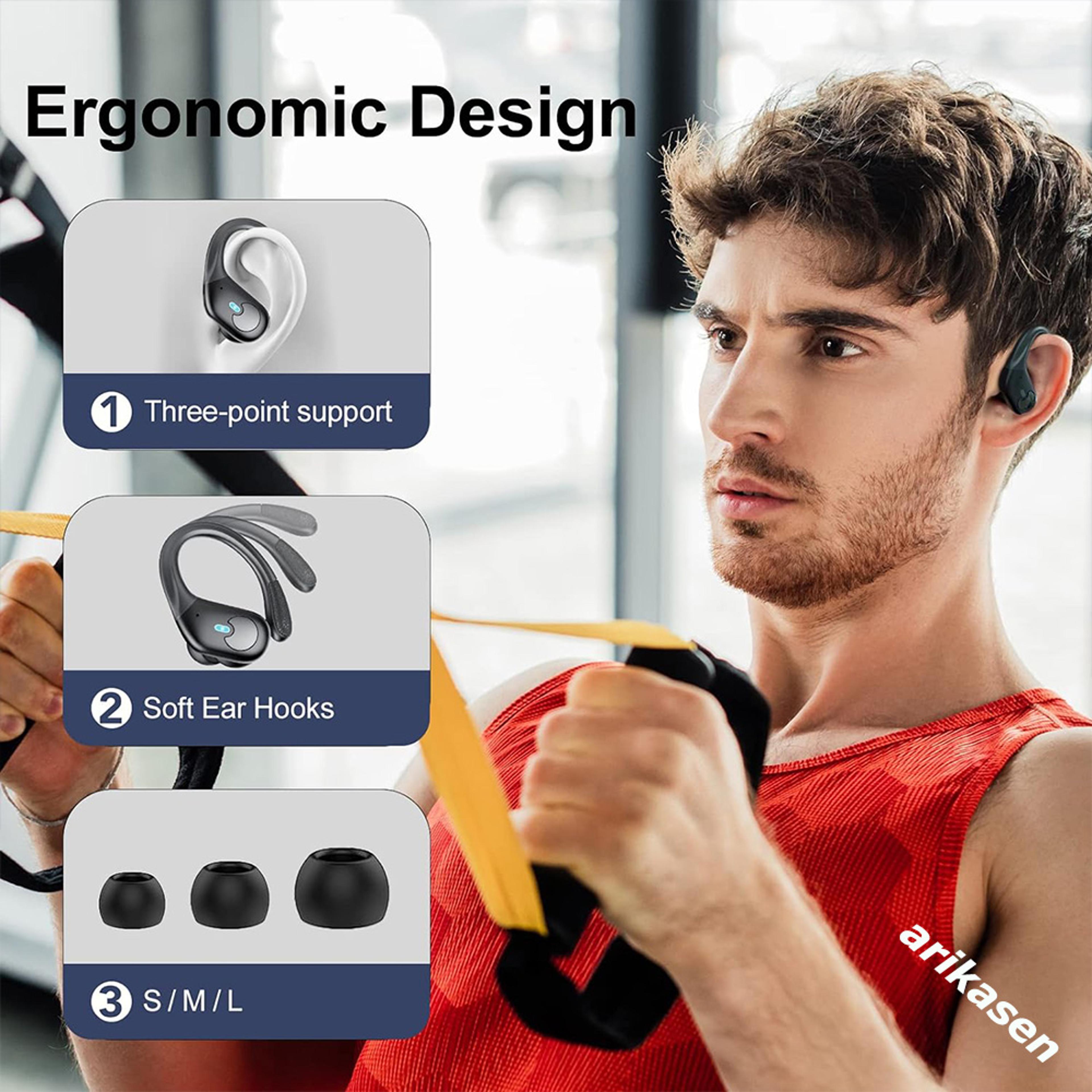 Bluetooth Headphones True Wireless Earbuds With ENC Mic LED Display  60H Playtime 7