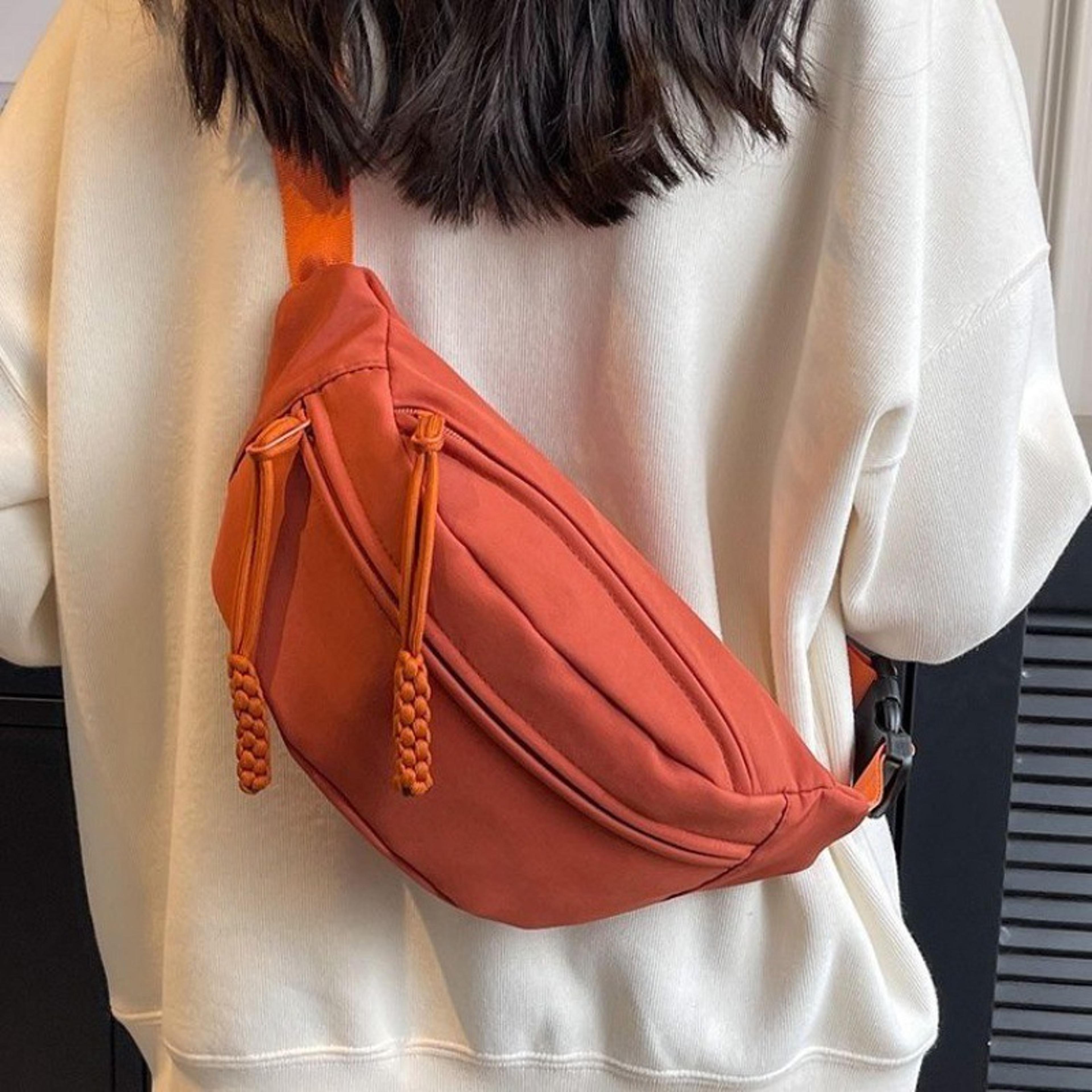 Crossbody Belt Bag For Women Large Capacity Nylon Waist Bag  Chest Sling 3
