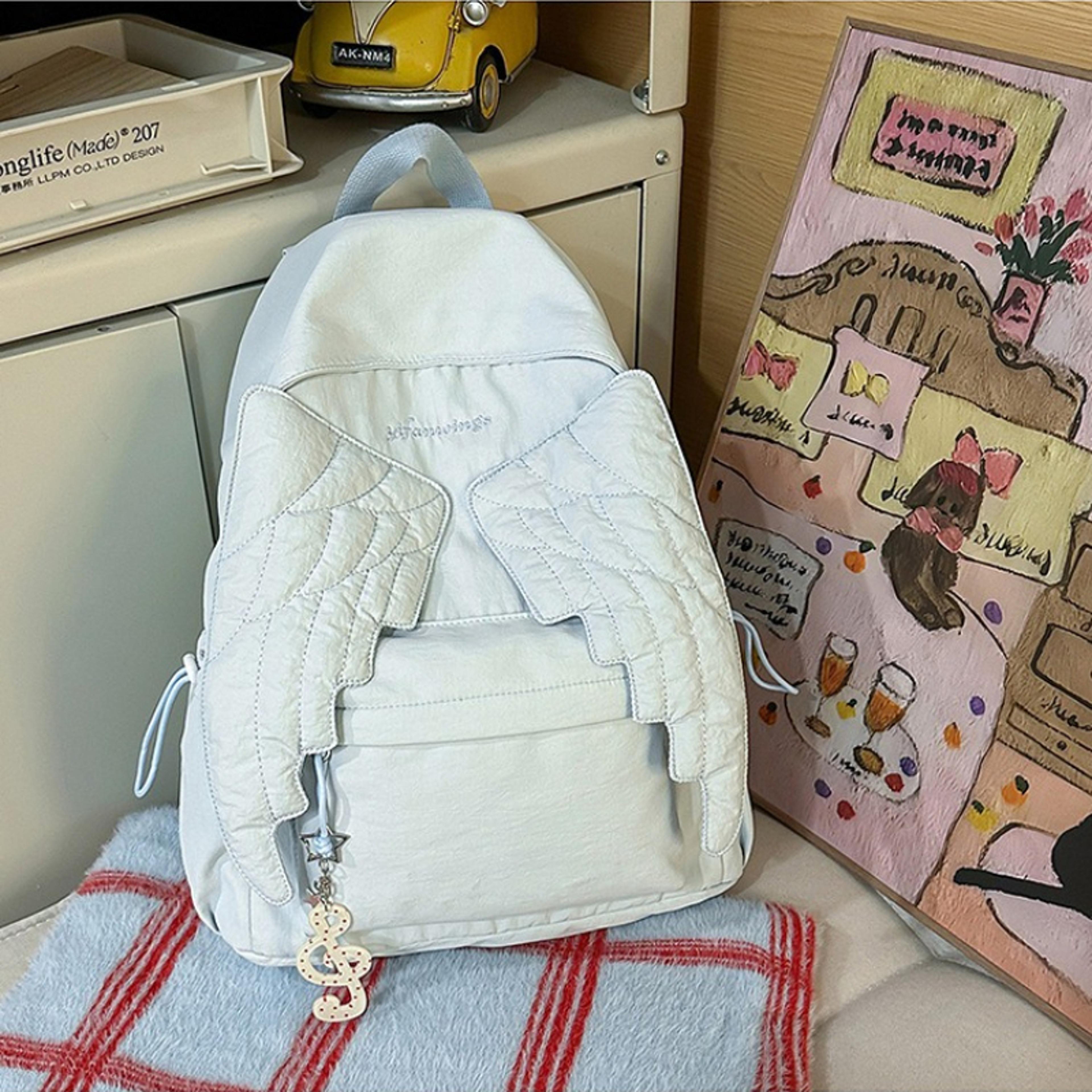 Angel Wings Backpack For Girls Back To School Backpack Large Capacity College Backpack For Women 2