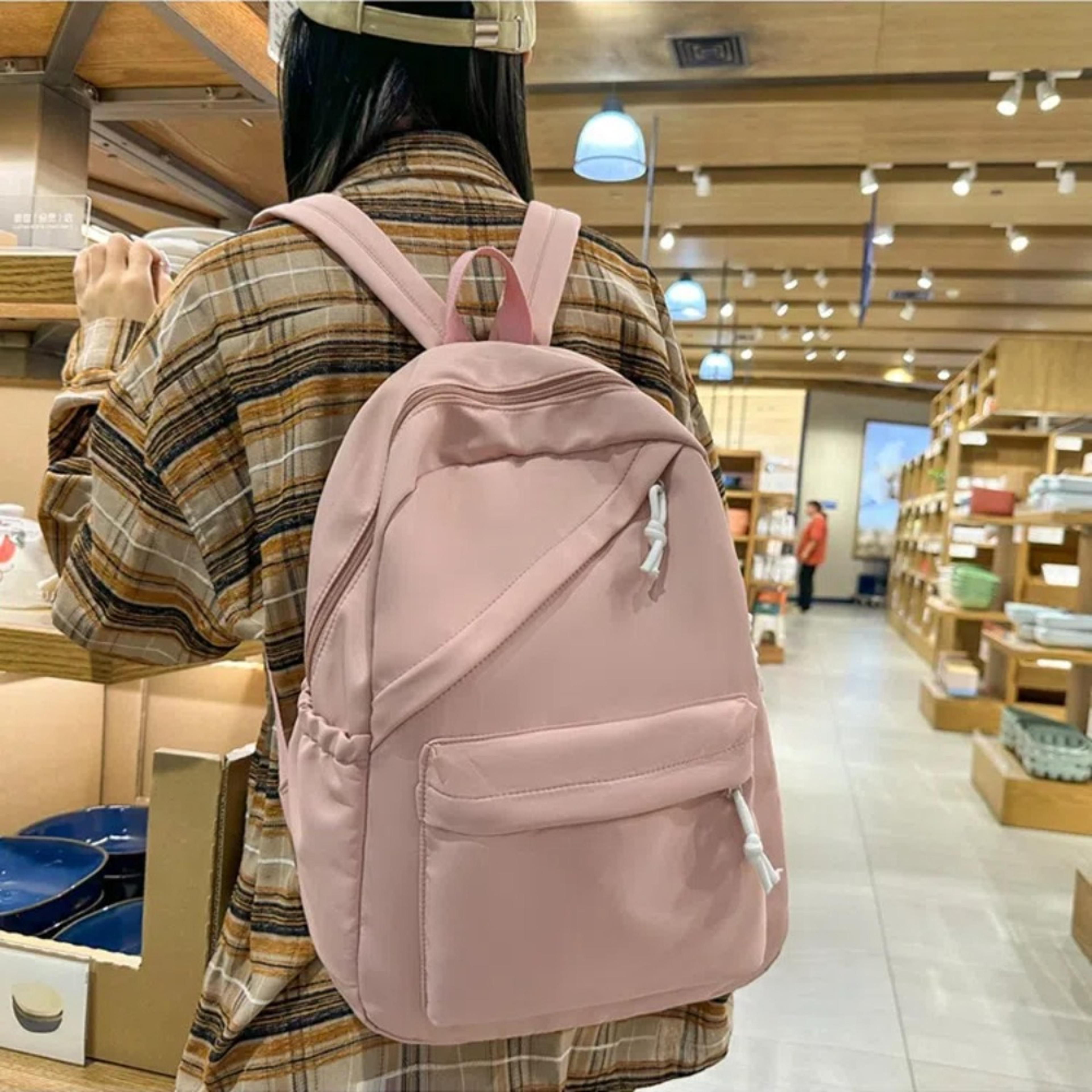Nylon Student Backpack For Girls Back To School Backpack Casual College Book Bag 5