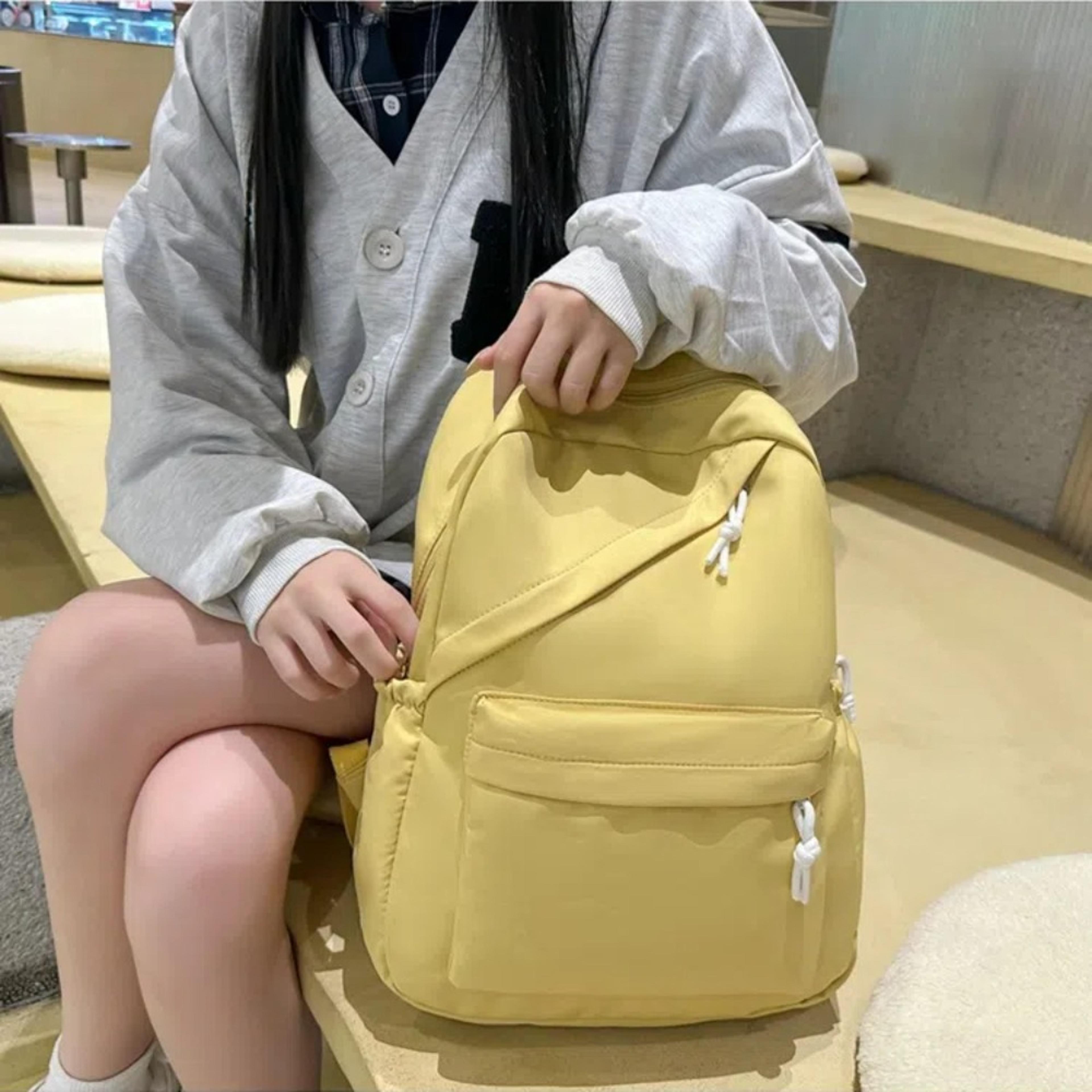 Nylon Student Backpack For Girls Back To School Backpack Casual College Book Bag 7
