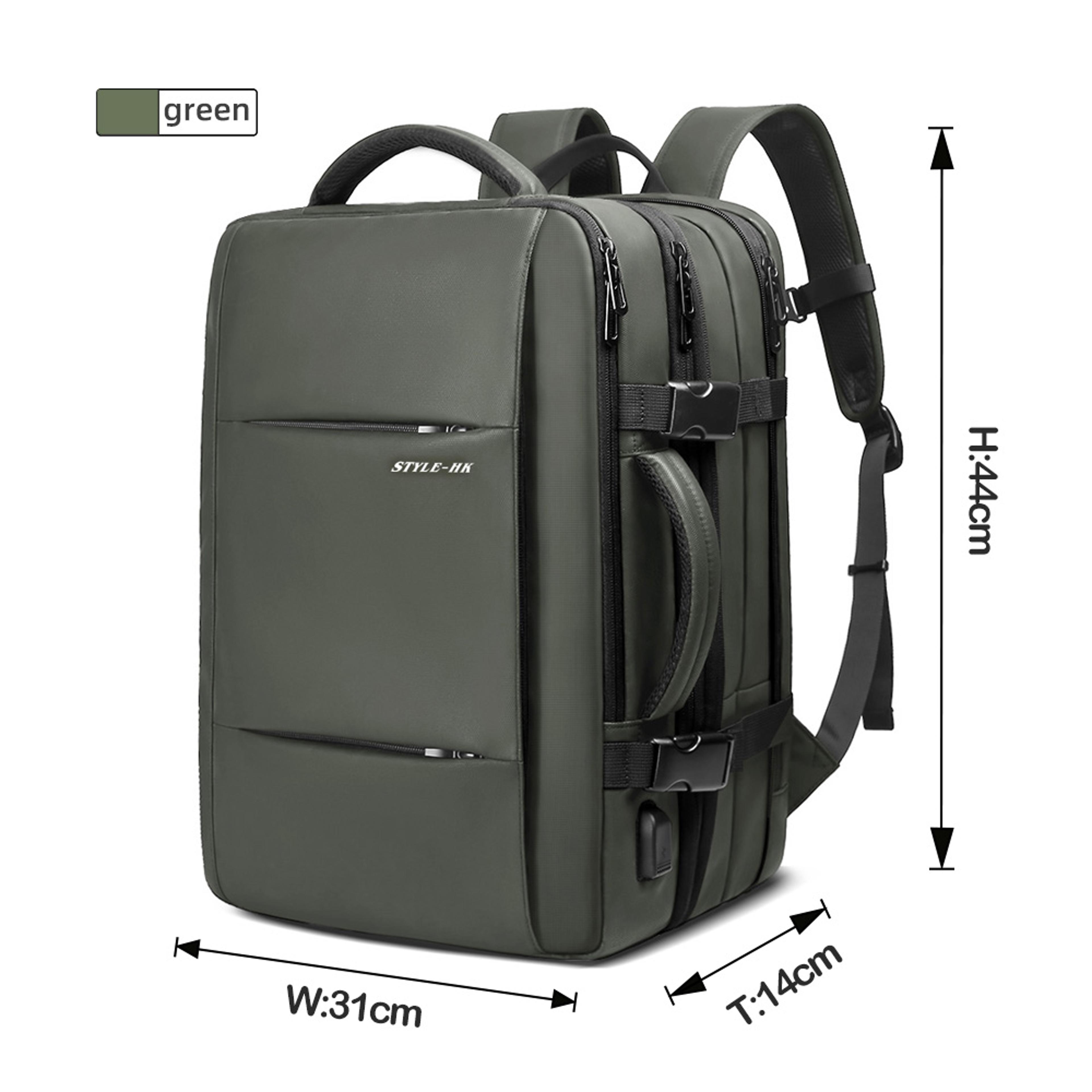 Heroic Knight Waterproof Laptop Backpack Expandable Business Travel Backpack For 173 Inch Laptops 3