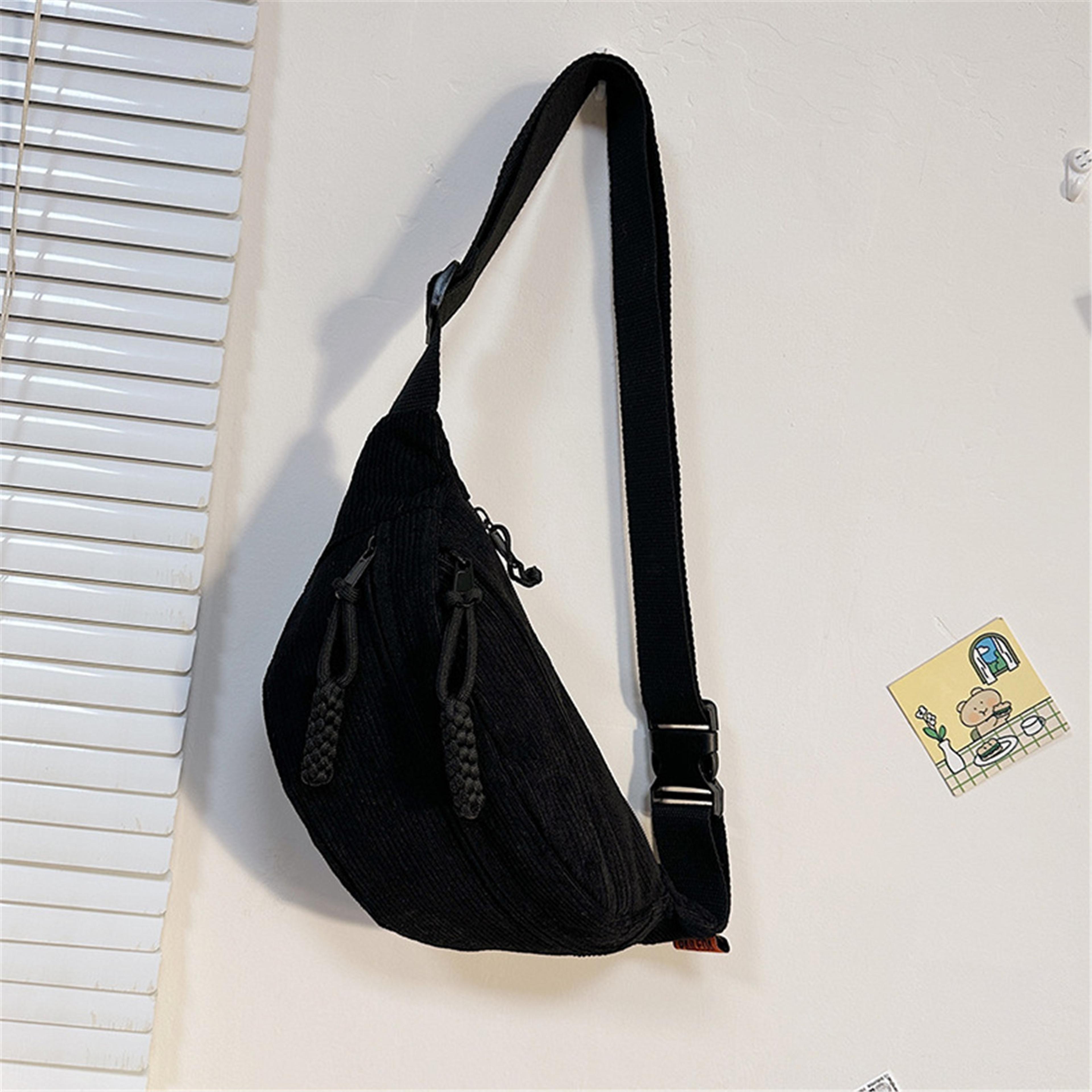 Corduroy Belt Bag For Women Casual Crossbody Fanny Pack Adjustable Chest  Waist Bag 5