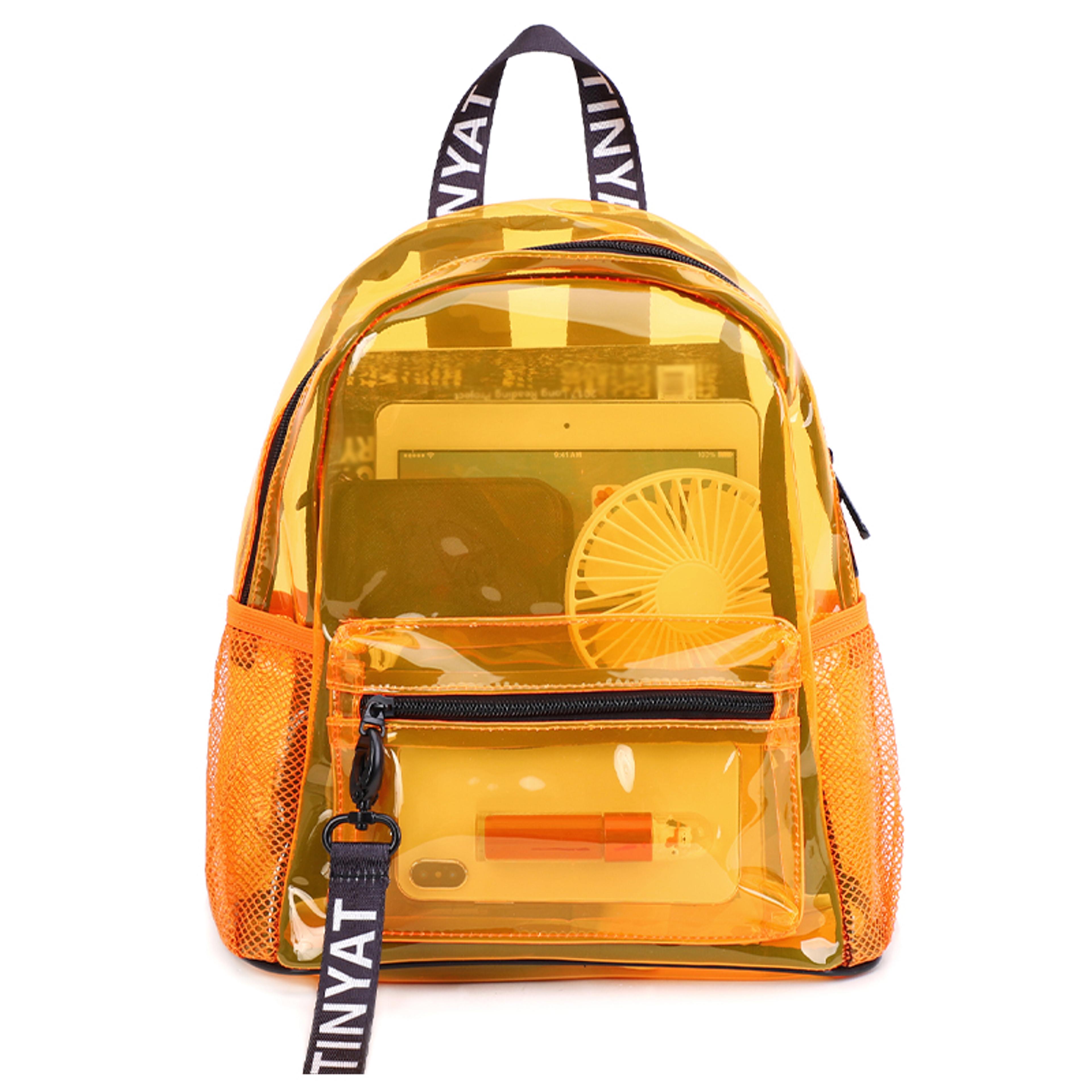 Heavy Duty Clear Backpack Large Capacity Transparent School  Travel Backpack 3