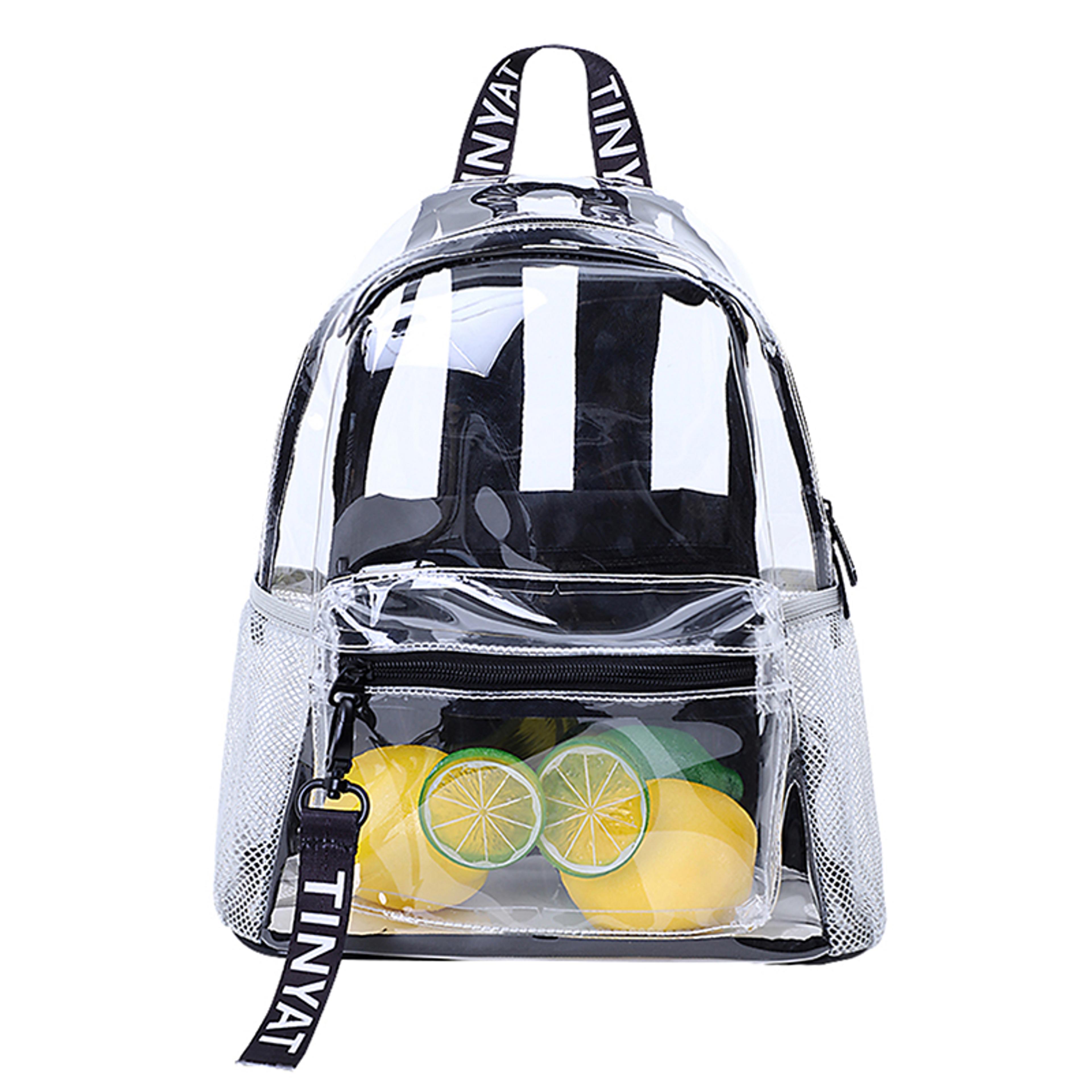 Heavy Duty Clear Backpack Large Capacity Transparent School  Travel Backpack 1