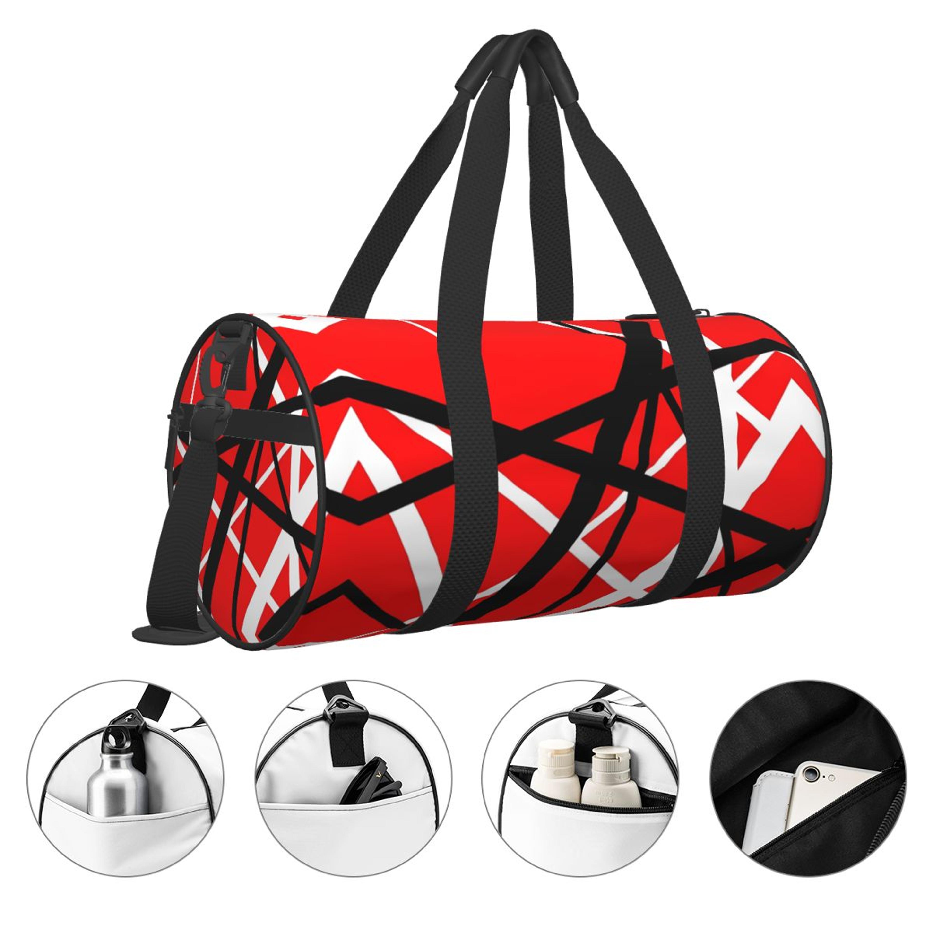 Van Halen Vintage Gym Duffel Bag With Shoe Compartment For Sports Travel  Weekend Getaways 2