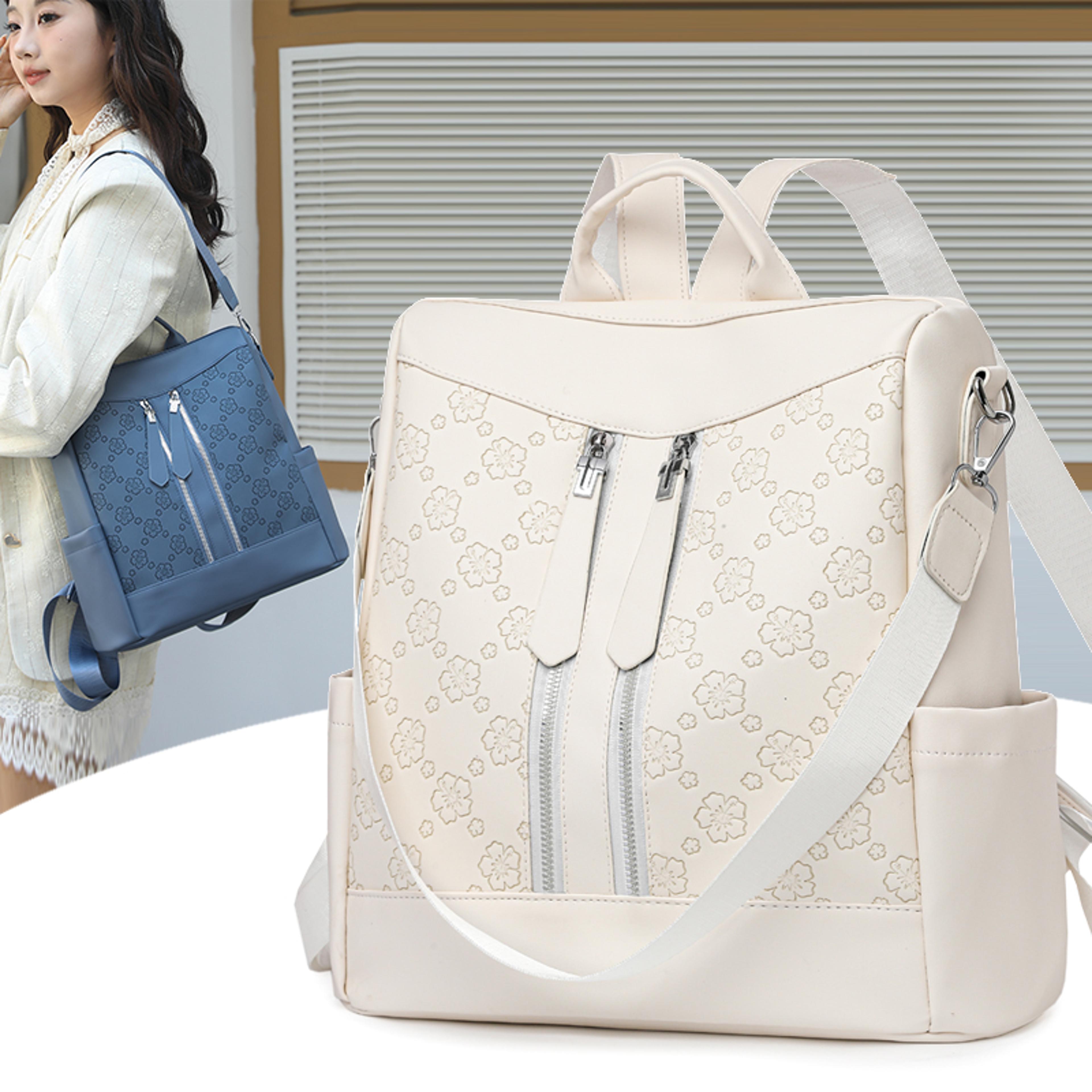Antitheft Womens Backpack Large Capacity Leather Backpack Purse For Work Travel  Daily Use 4