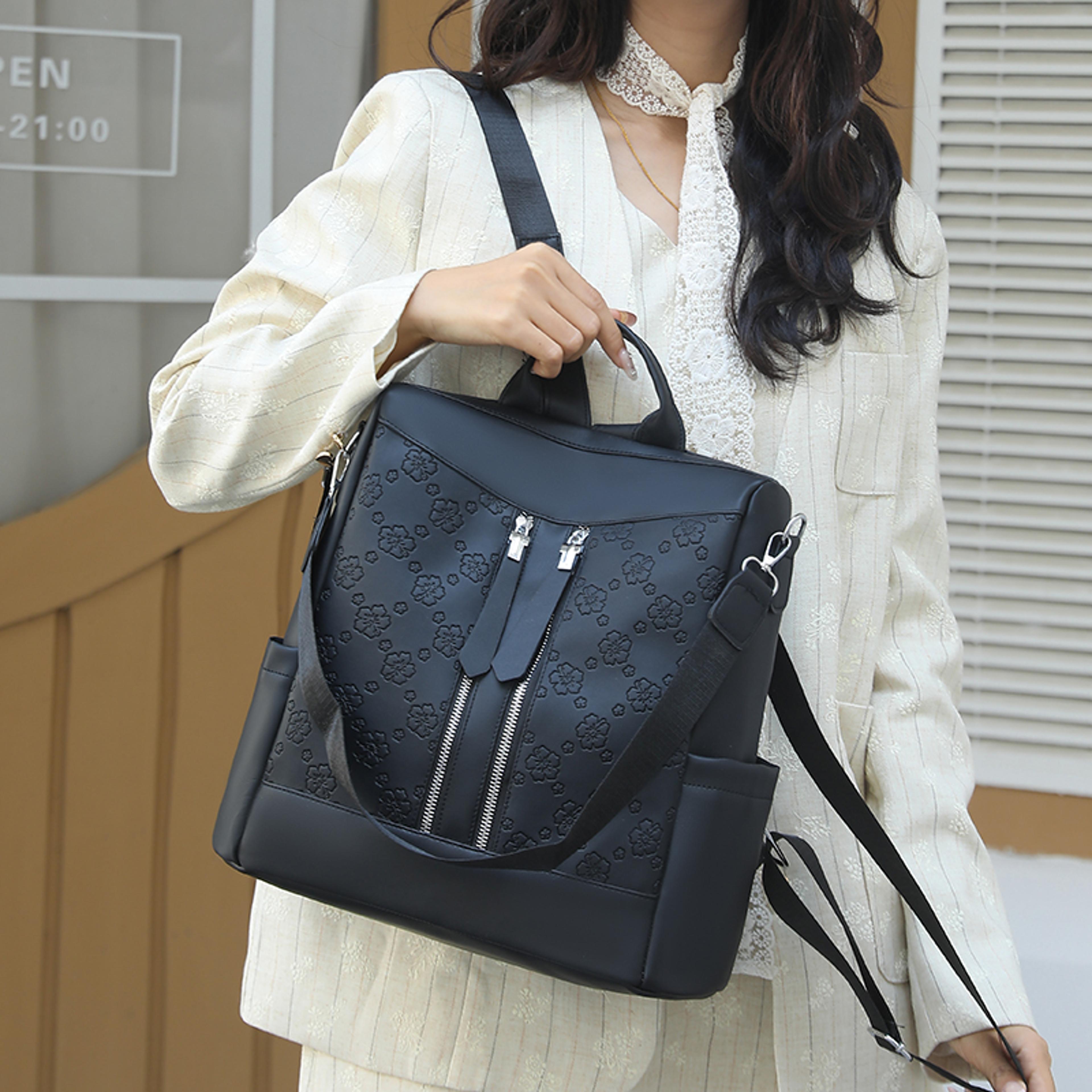 Antitheft Womens Backpack Large Capacity Leather Backpack Purse For Work Travel  Daily Use 8